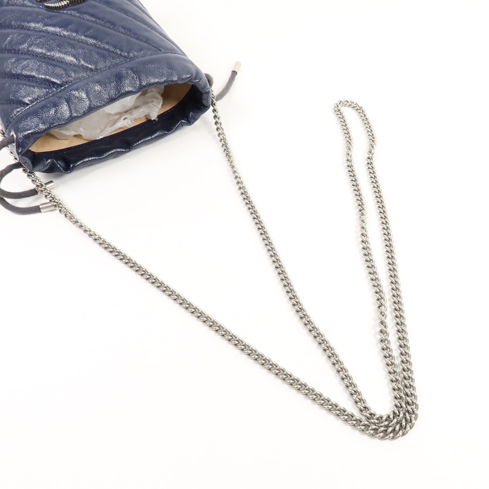 GUCCI 牛皮皮革GG Marmont Bucket鏈帶肩背袋