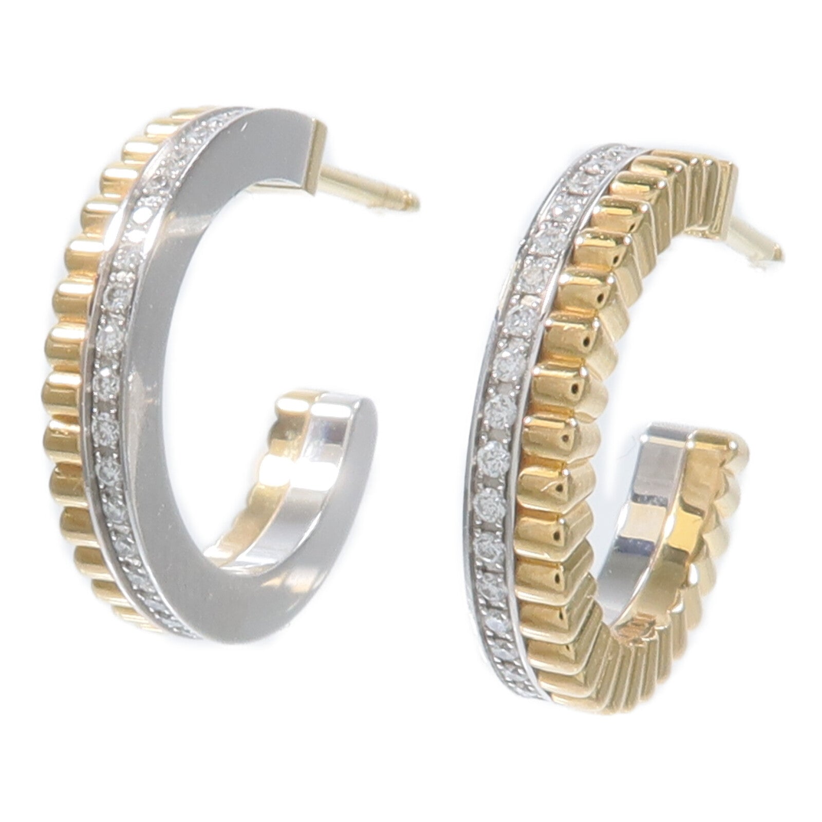 Boucheron 18K黃金/白金Quatre Radiant Hoop Earrings耳環