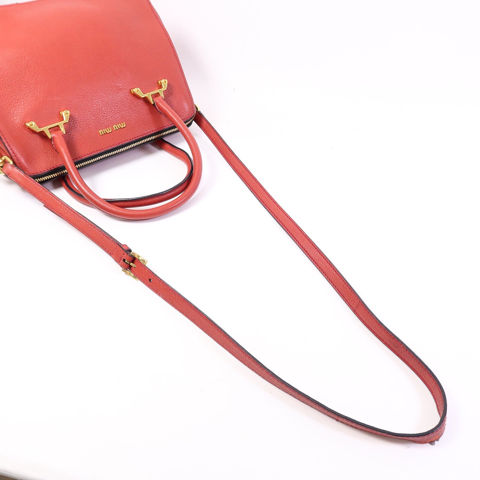 Miu Miu 牛皮皮革Shoulder Bag手挽肩背兩用袋