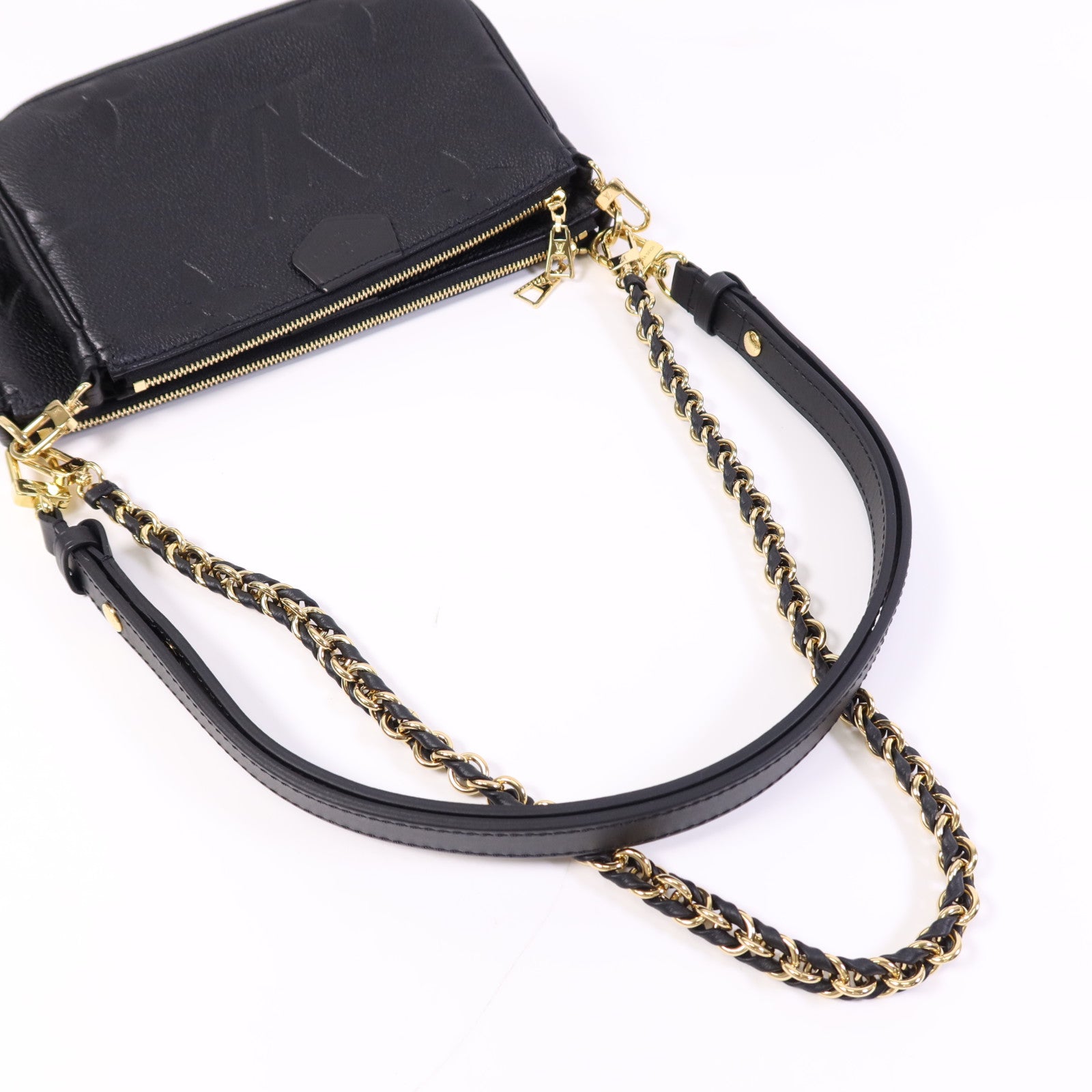 LOUIS VUITTON Monogram Empreinte Multi Pochette Accessoires金扣肩背袋