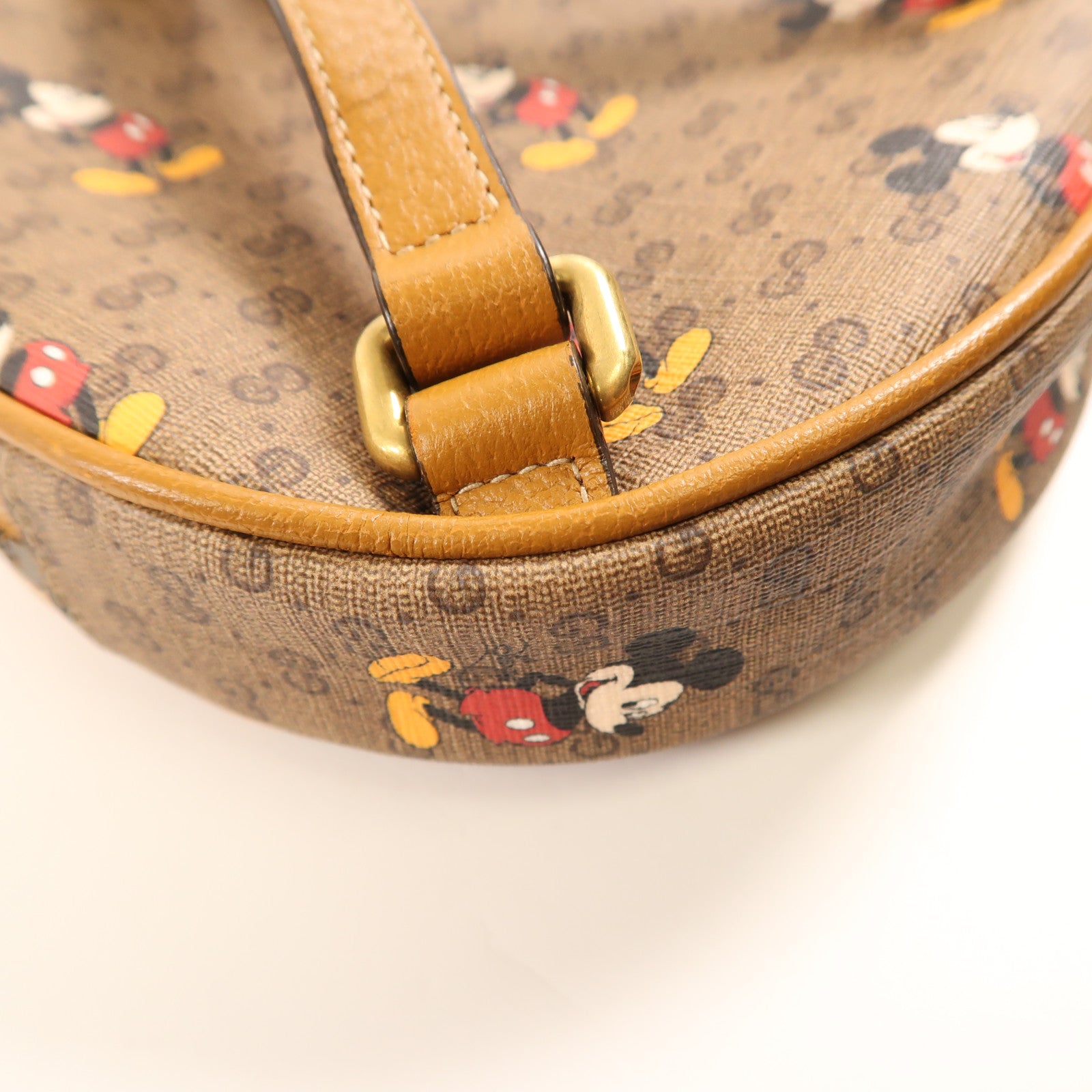 GUCCI 塗層帆布Disney GG Backpack金扣鏈帶背包