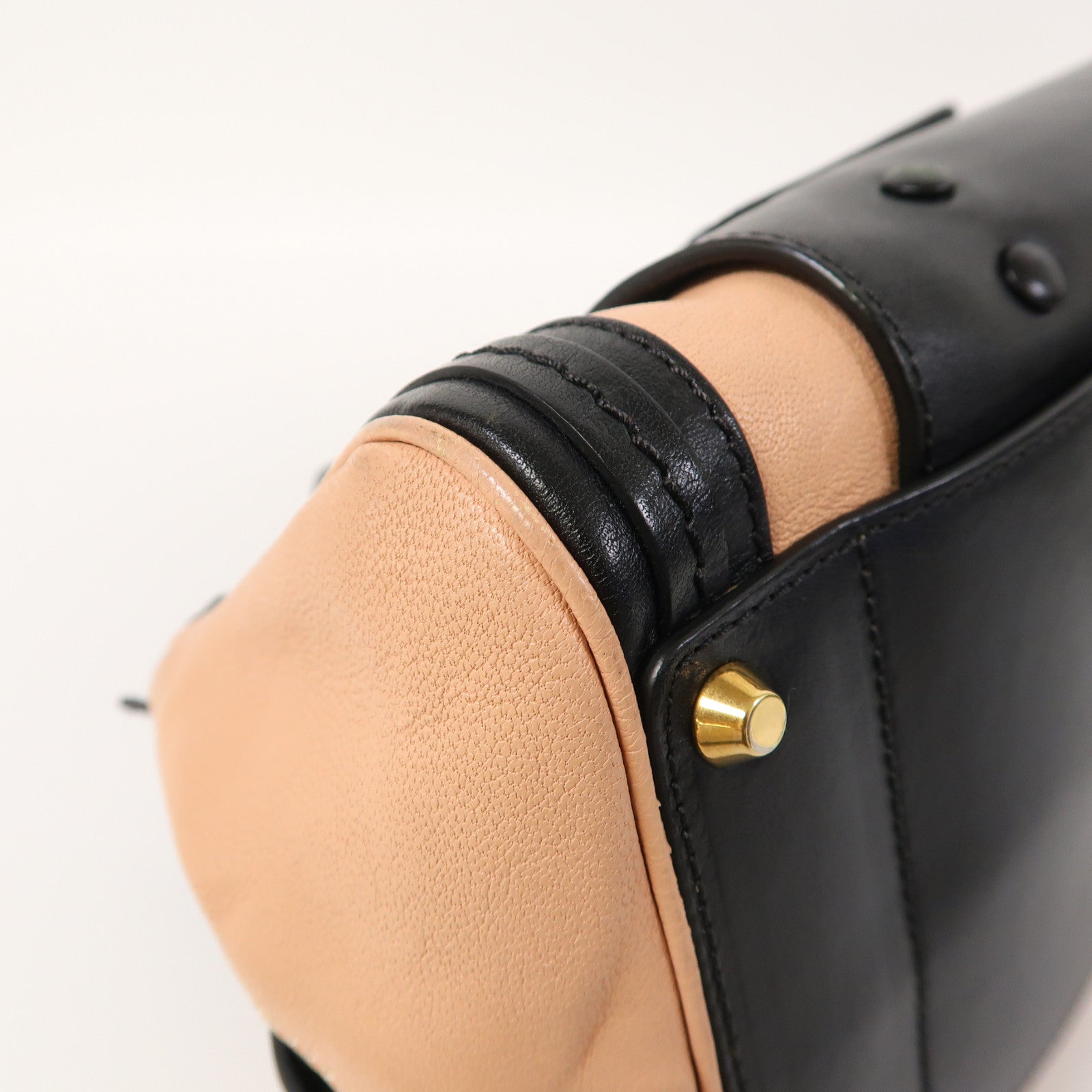 Chloe 【激減優惠】牛皮皮革Alice Handle bag金扣手挽肩背兩用袋黑色/粉紅色