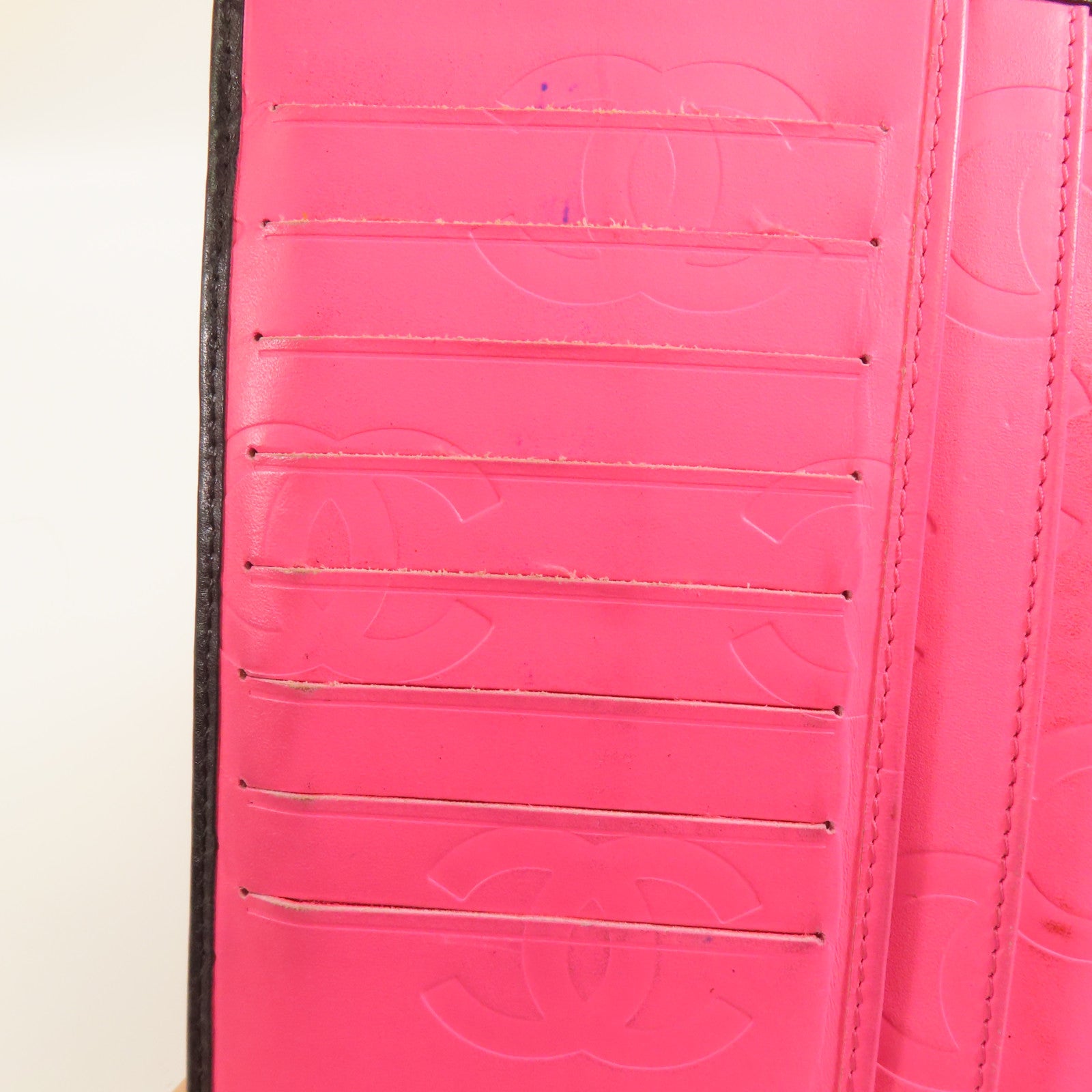 CHANEL 牛皮皮革Cambon Long Wallet銀扣長錢包