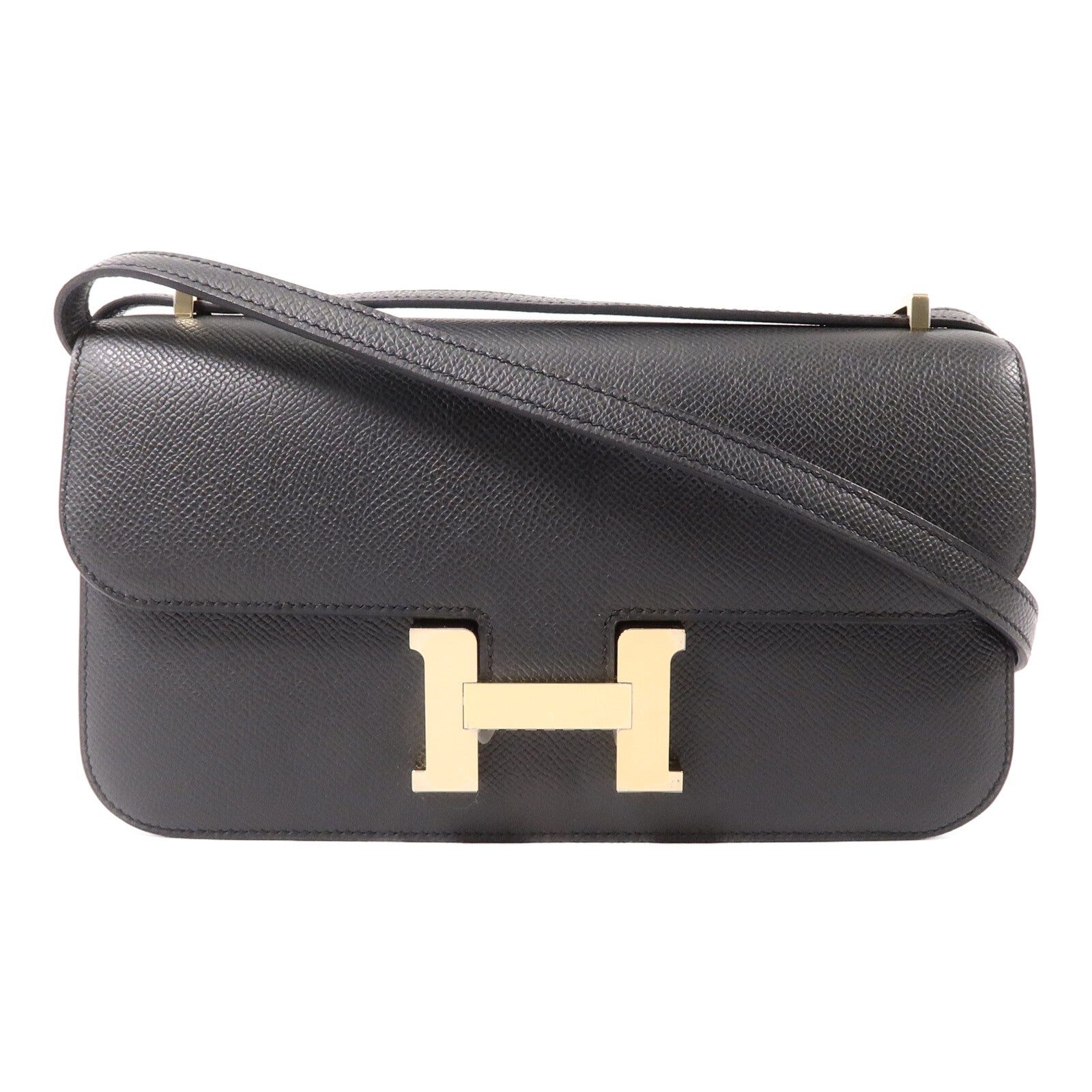 HERMES Epsom皮革Constance Elan肩背袋Plomb