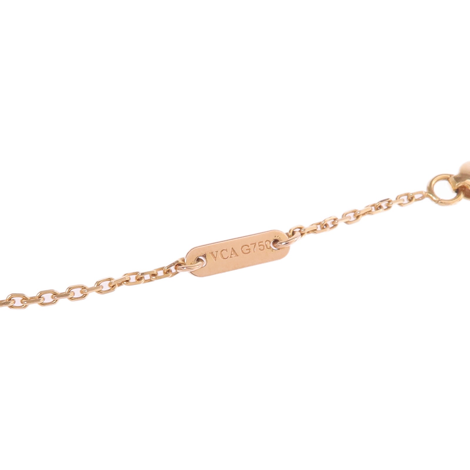 Van Cleef & Arpels 18K玫瑰金Sweet Alhambra瑪瑙項鍊