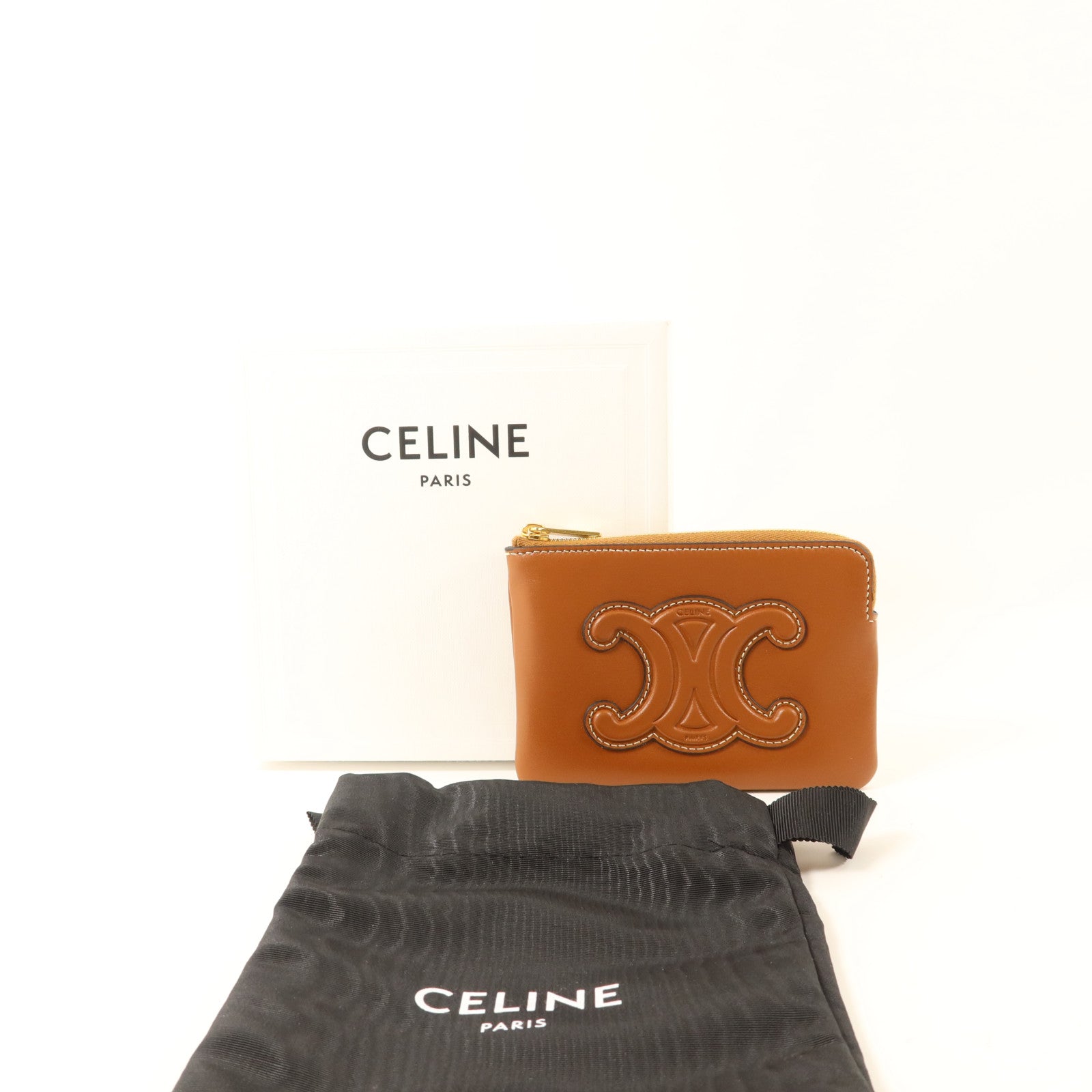 CELINE 牛皮皮革Coin Bag金扣零錢包