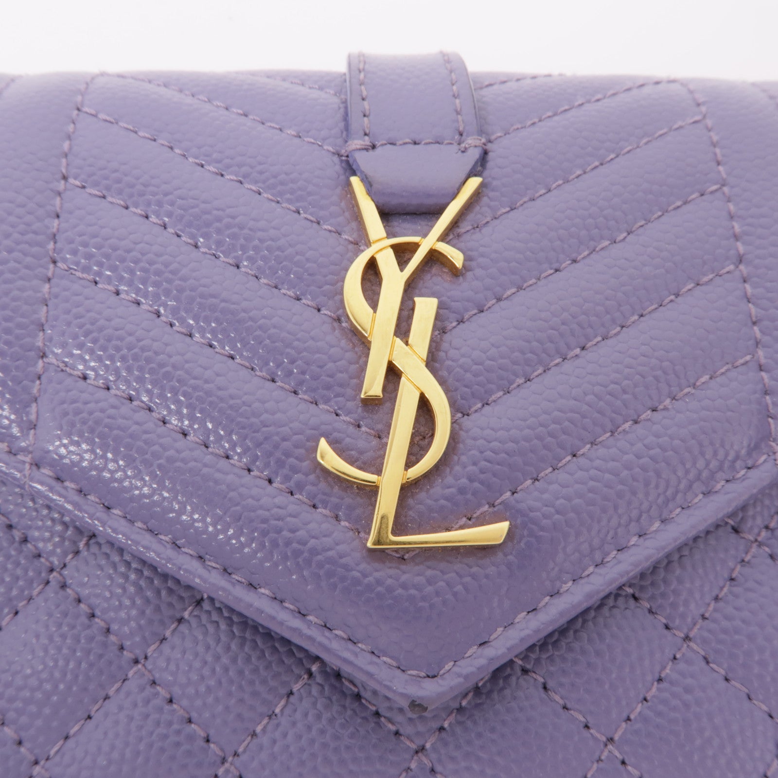 SAINT LAURENT 牛皮皮革Wallet錢包金扣