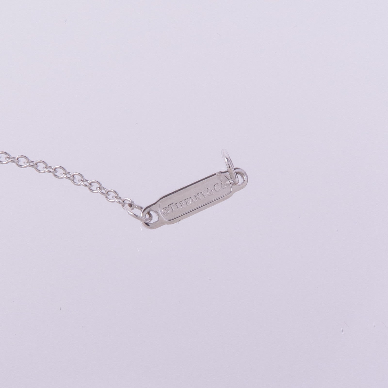 TIFFANY＆CO 【激減優惠】18K白金T Smile Pink Sapphire Necklace粉紅藍寶石項鍊