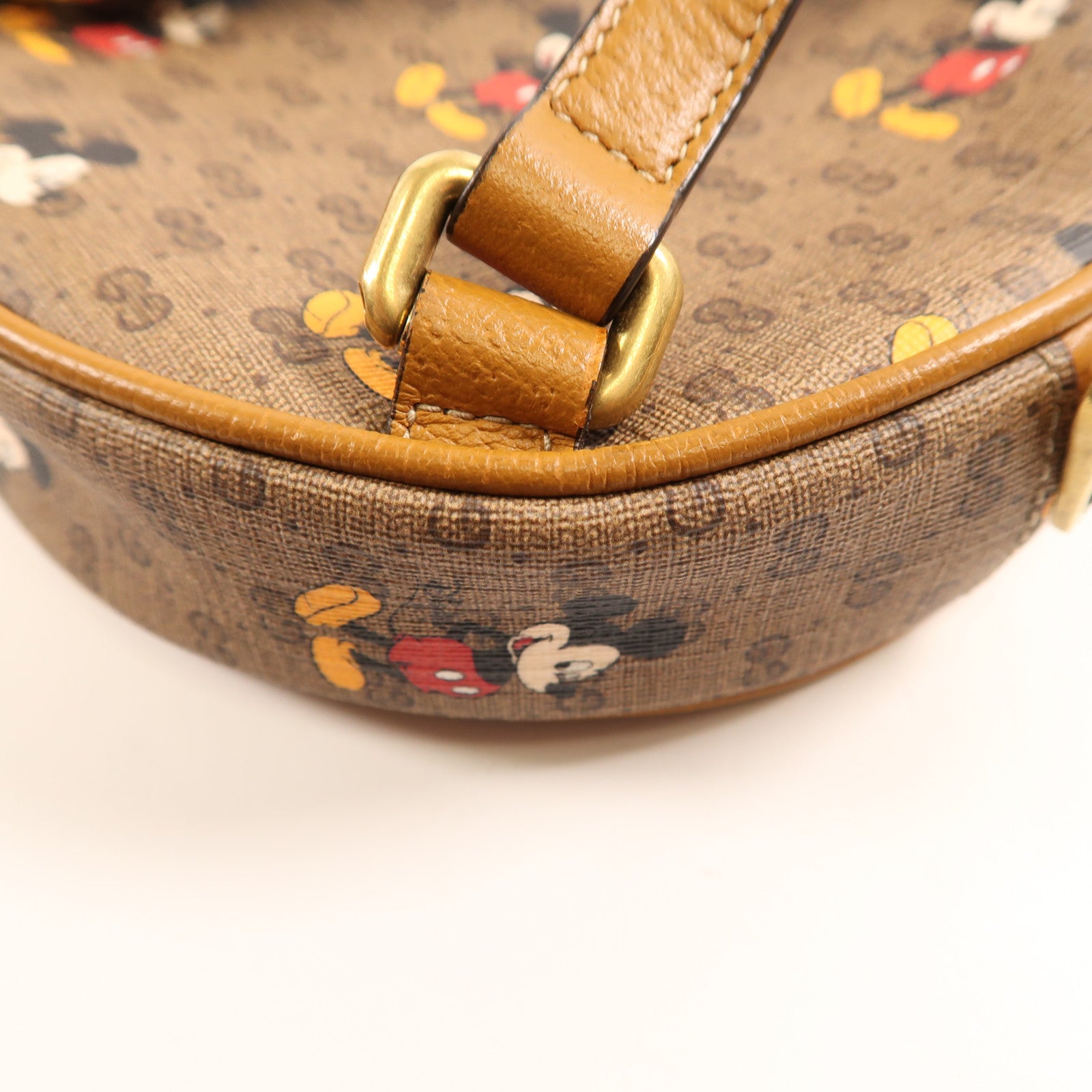 GUCCI 塗層帆布Disney GG Backpack金扣鏈帶背包