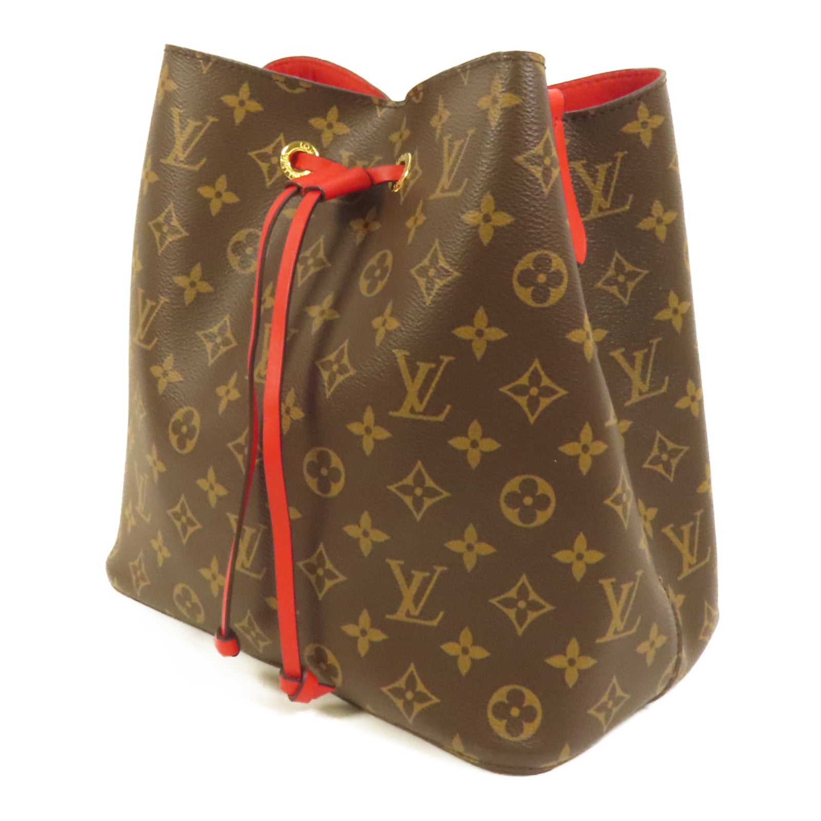 LOUIS VUITTON Monogram Neo Noe Bucket Bag金扣肩背袋Coquelicot