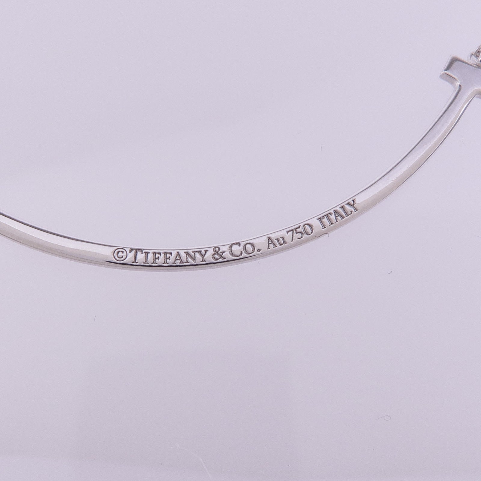 TIFFANY＆CO 【激減優惠】18K白金T Smile Pink Sapphire Necklace粉紅藍寶石項鍊