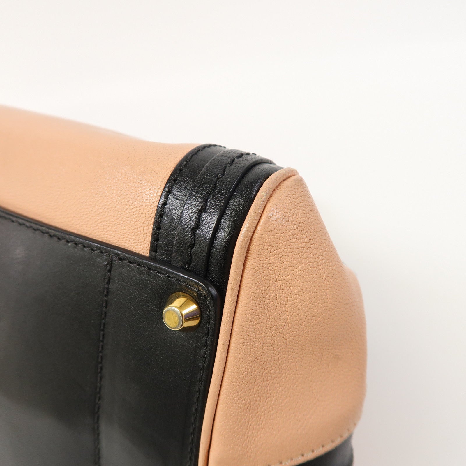 Chloe 【激減優惠】牛皮皮革Alice Handle bag金扣手挽肩背兩用袋黑色/粉紅色