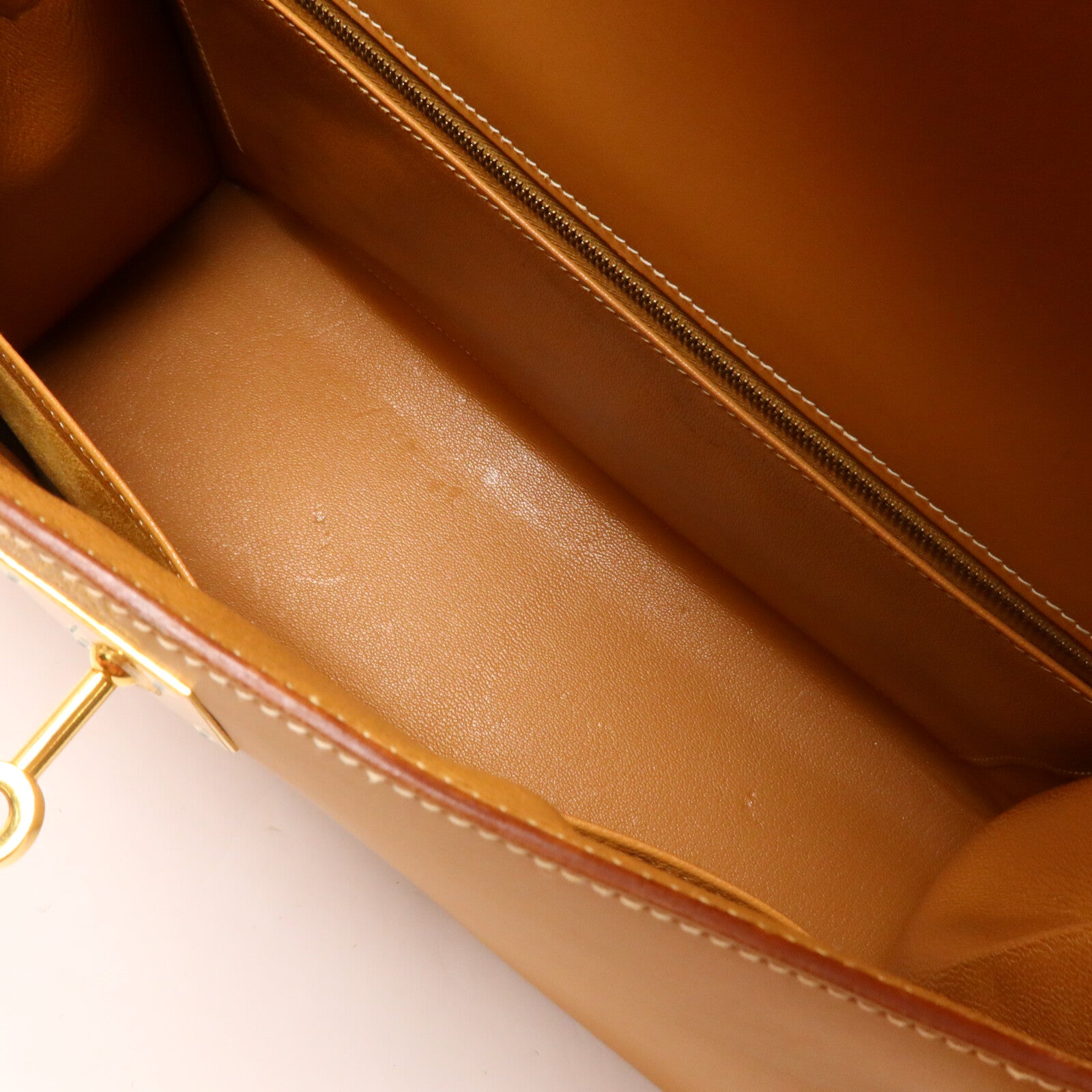 HERMES Box Calf皮革Kelly 32手挽肩背兩用袋Gold