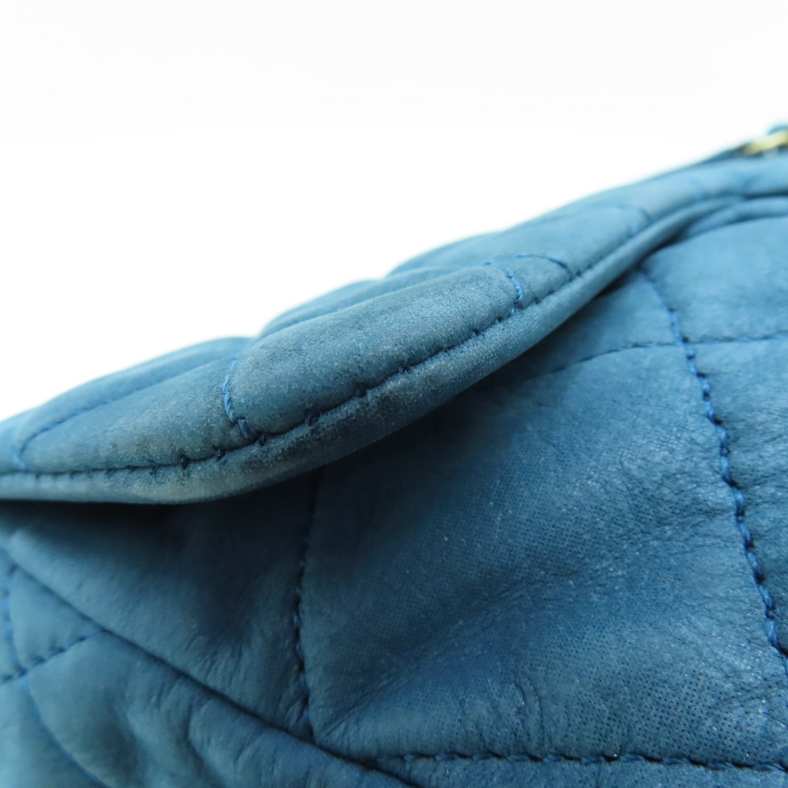CHANEL 【激減優惠】牛皮皮革Chic Quilt Flap Bag金扣肩背袋藍色