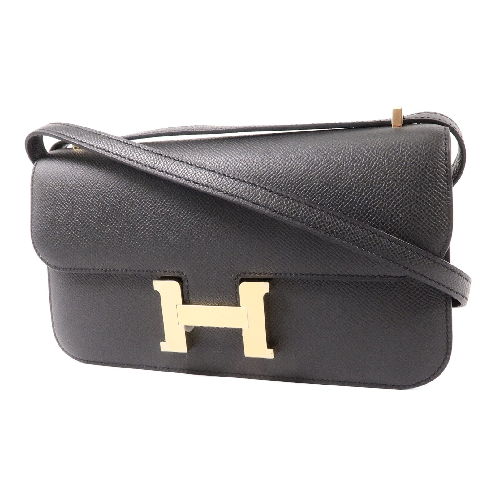 HERMES Epsom皮革Constance Elan肩背袋Plomb