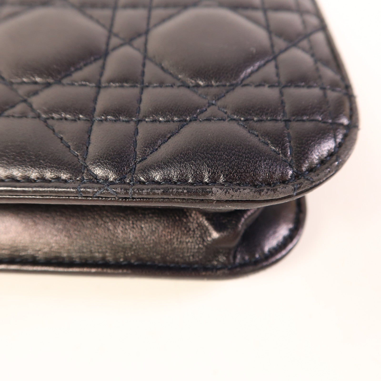 Christian Dior 牛皮皮革Dior Addict金扣鏈帶