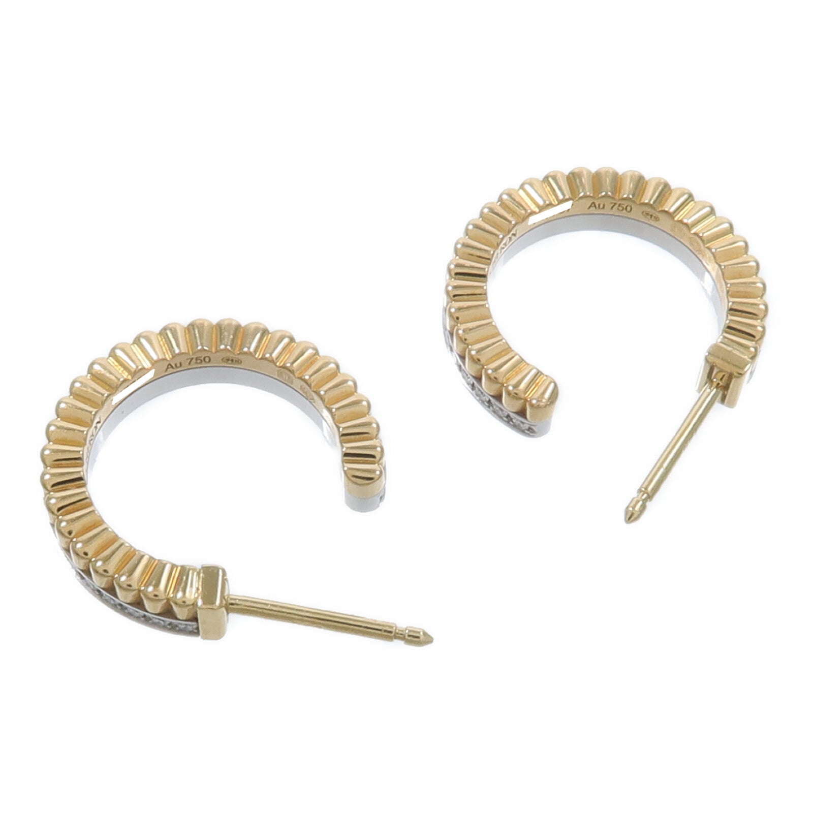 Boucheron 18K黃金/白金Quatre Radiant Hoop Earrings耳環