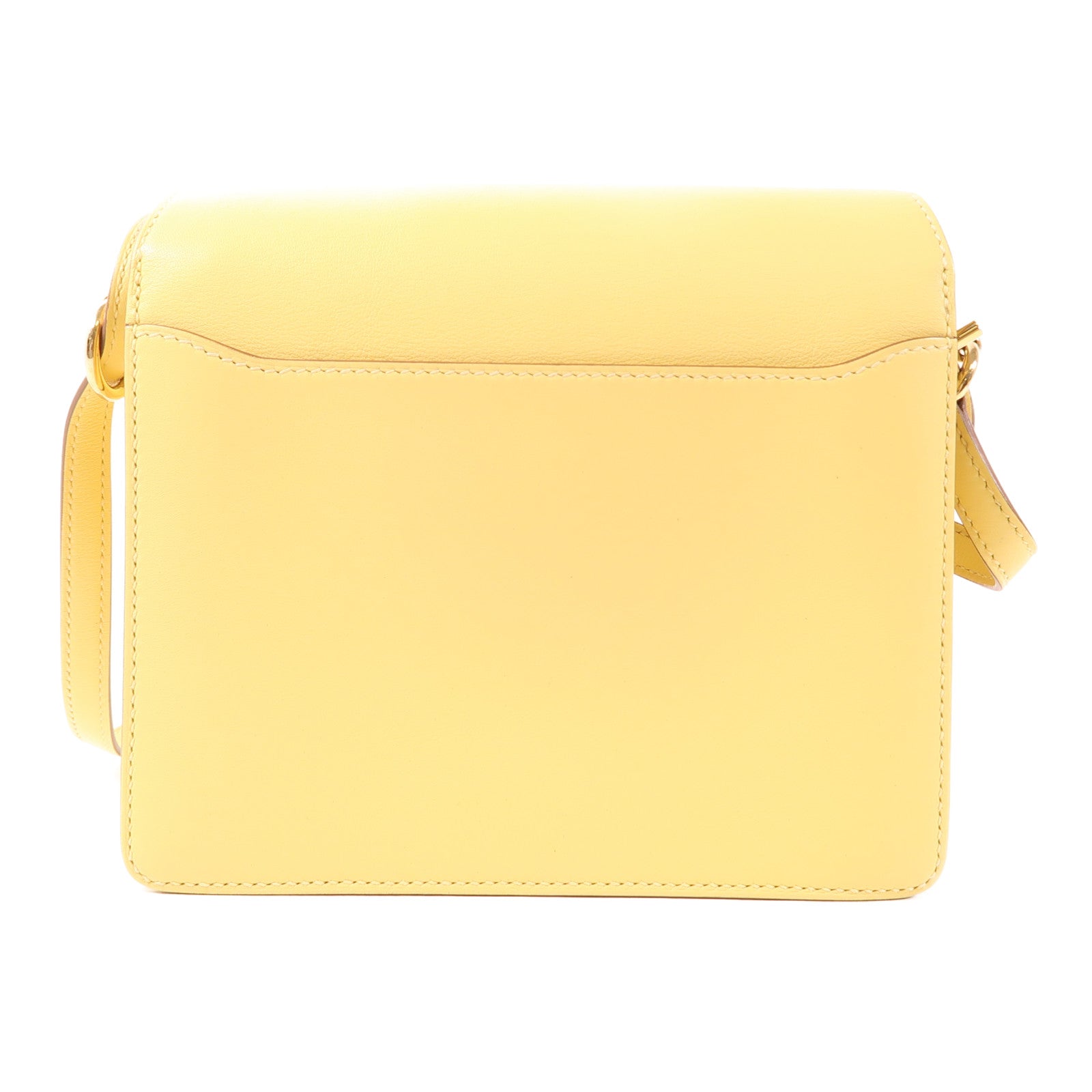 HERMES Swift皮革Mini Roulis金扣手挽袋Yellow