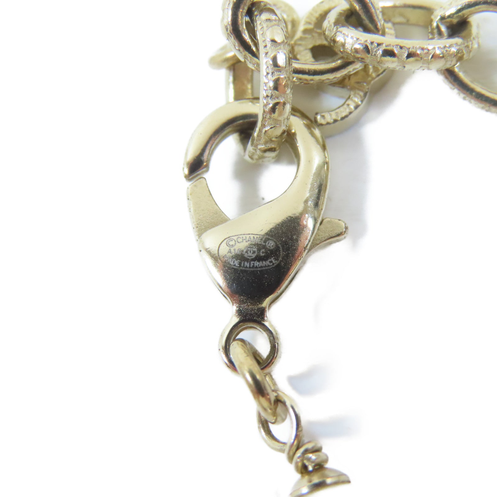 CHANEL PVC/金屬Necklace項鍊白色/灰色/金色