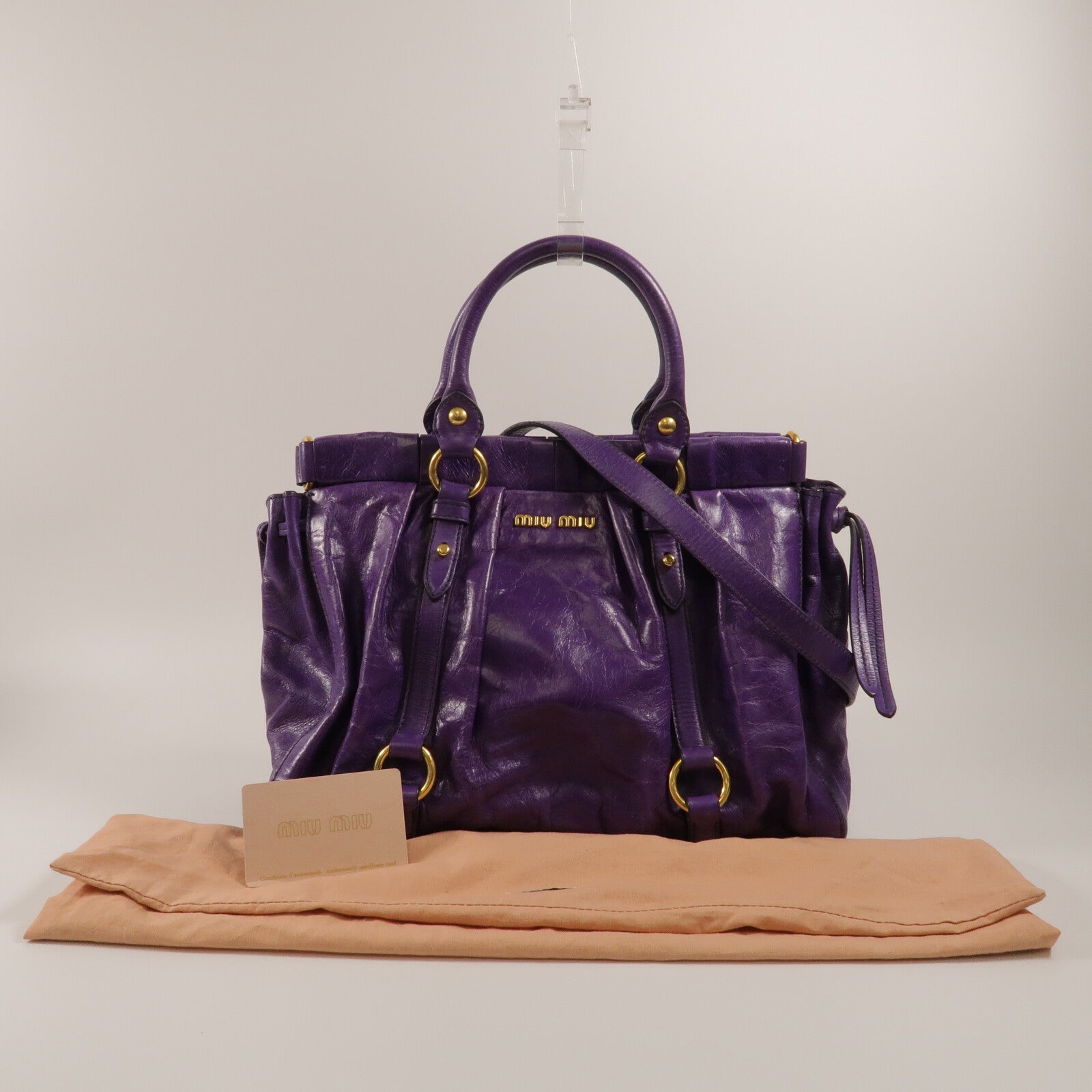 Miu Miu 牛皮皮革Shoulder Bag手挽肩背兩用袋