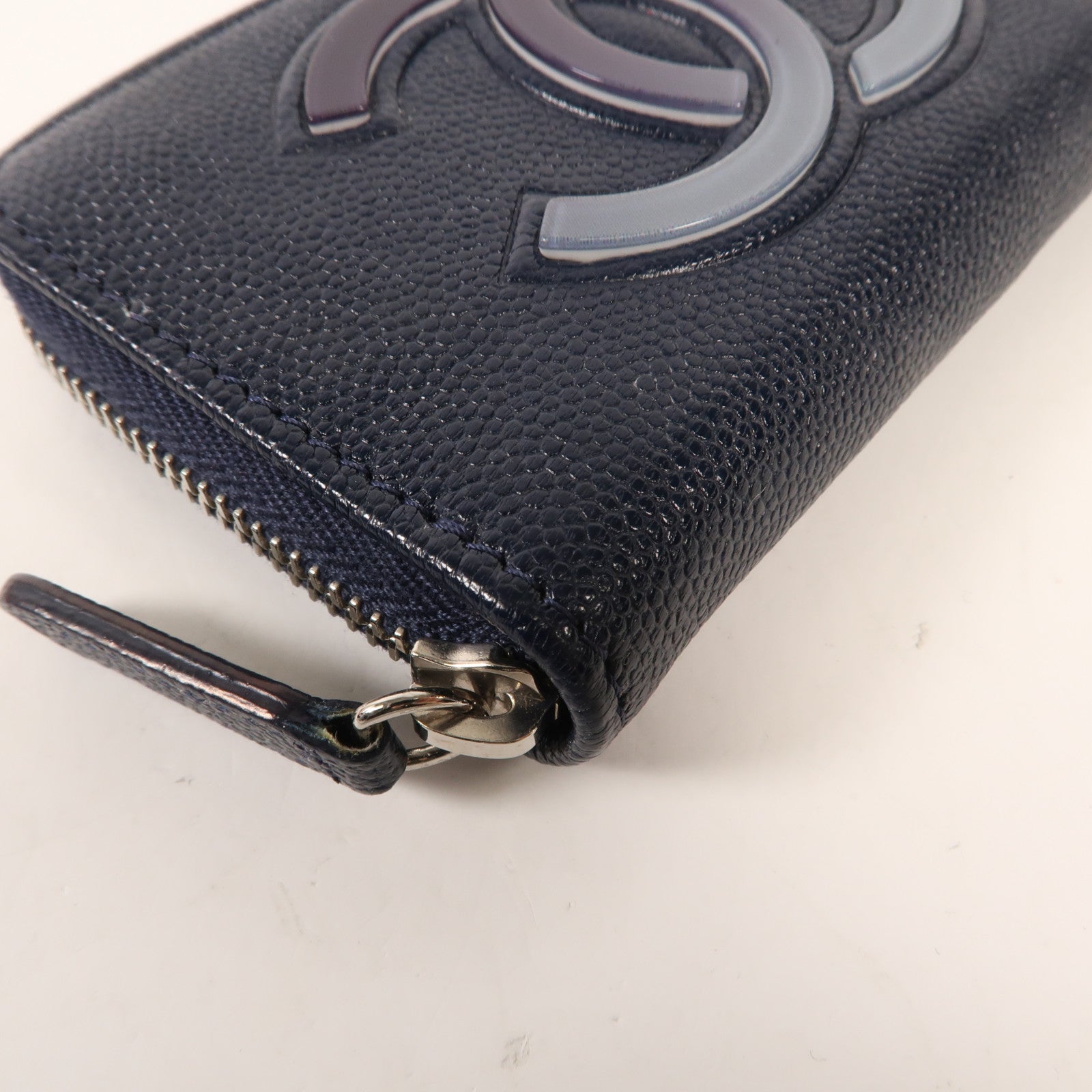 CHANEL 牛皮皮革Card Case銀扣卡片套