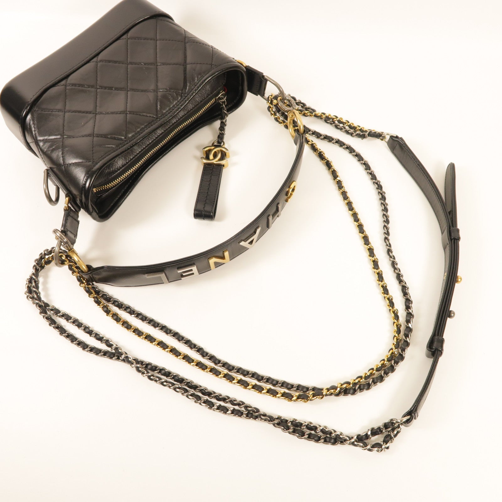 CHANEL 牛皮皮革Gabrielle Small手挽肩背兩用袋