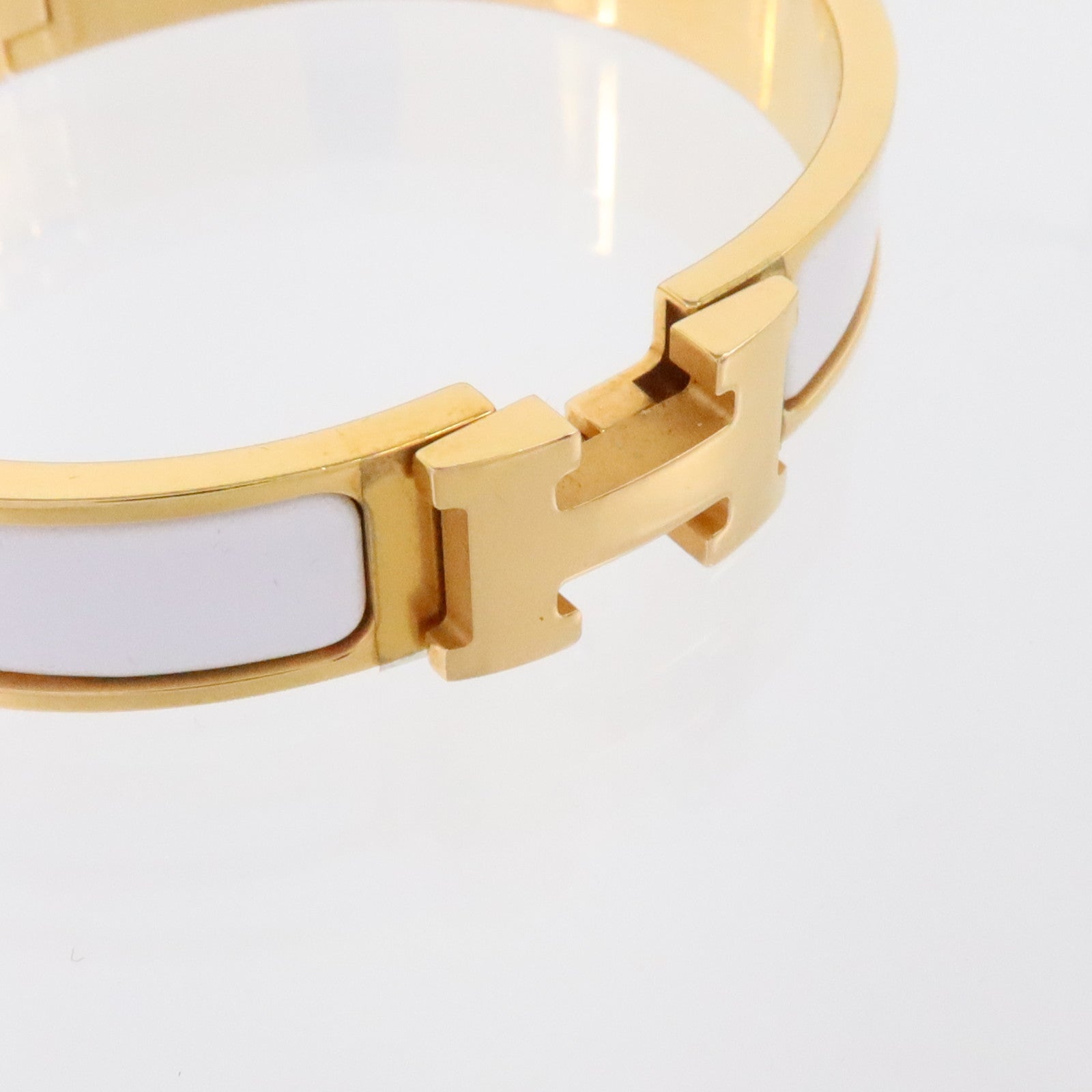 HERMES 金屬/琺瑯Clic H Bracelet金扣手鏈