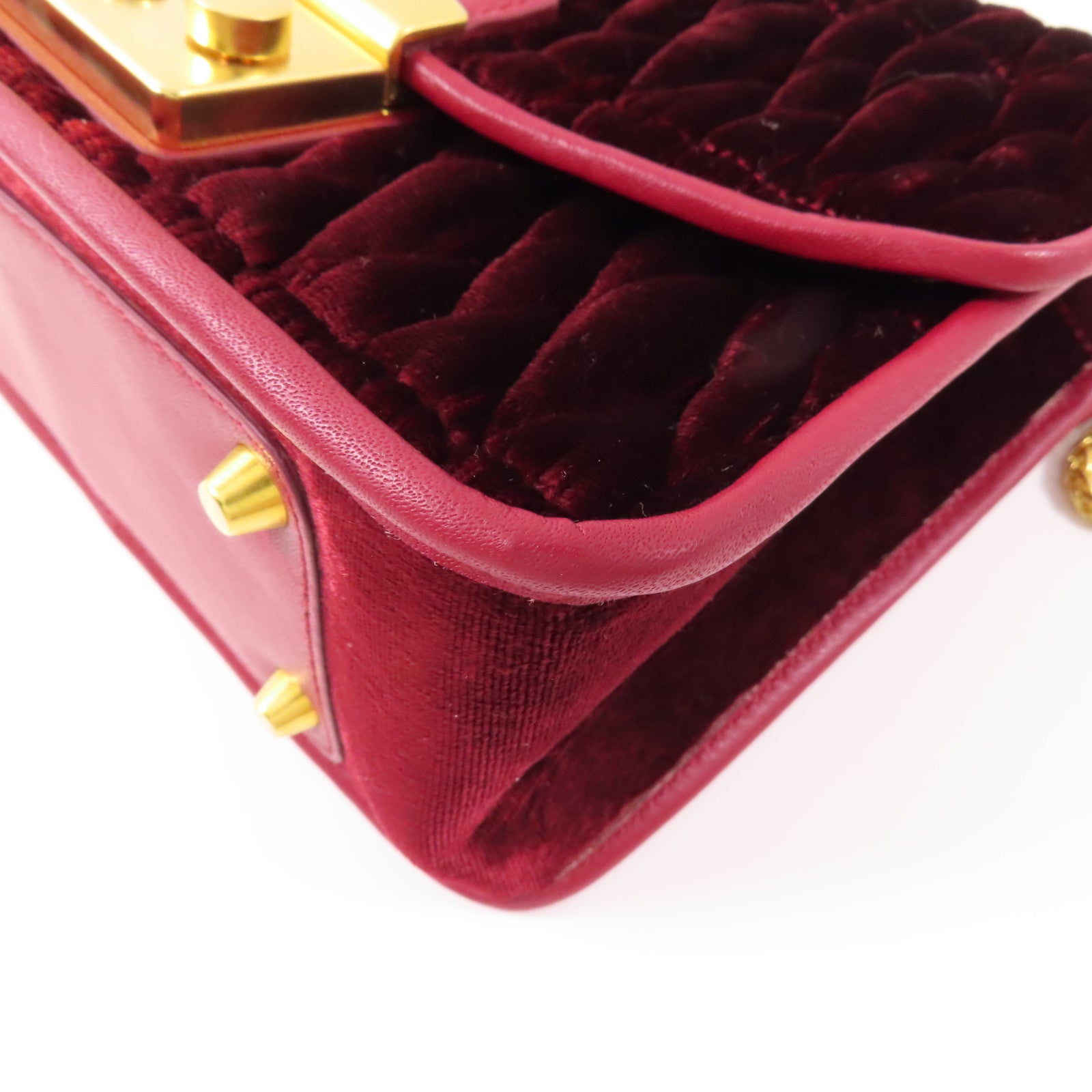 Furla 【激減優惠】天鵝絨Shoulder Bag金扣肩背袋