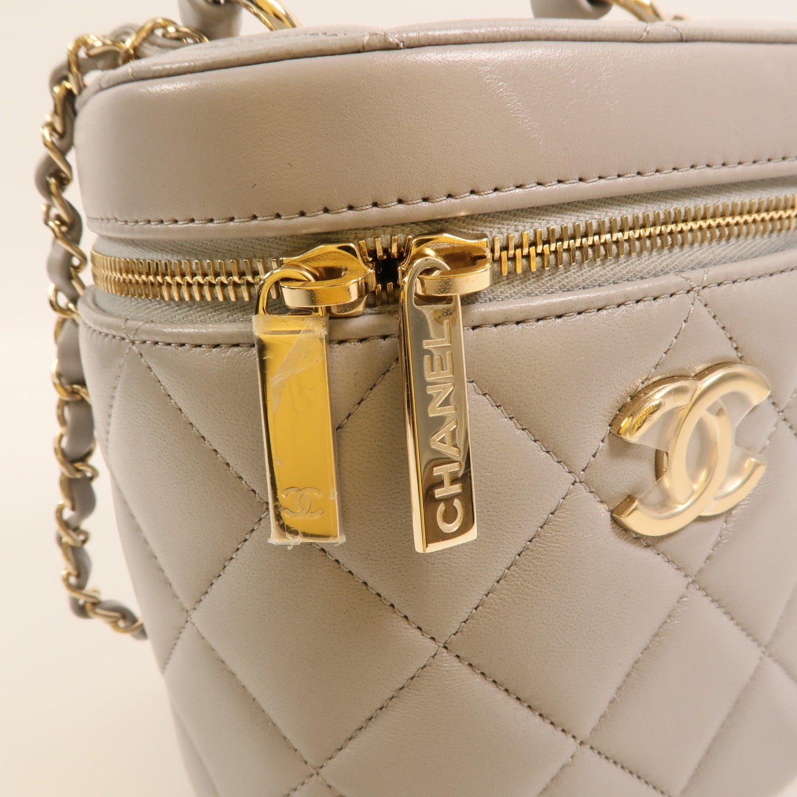 CHANEL 羊皮皮革Trendy CC Vanity Case金扣手挽肩背兩用袋