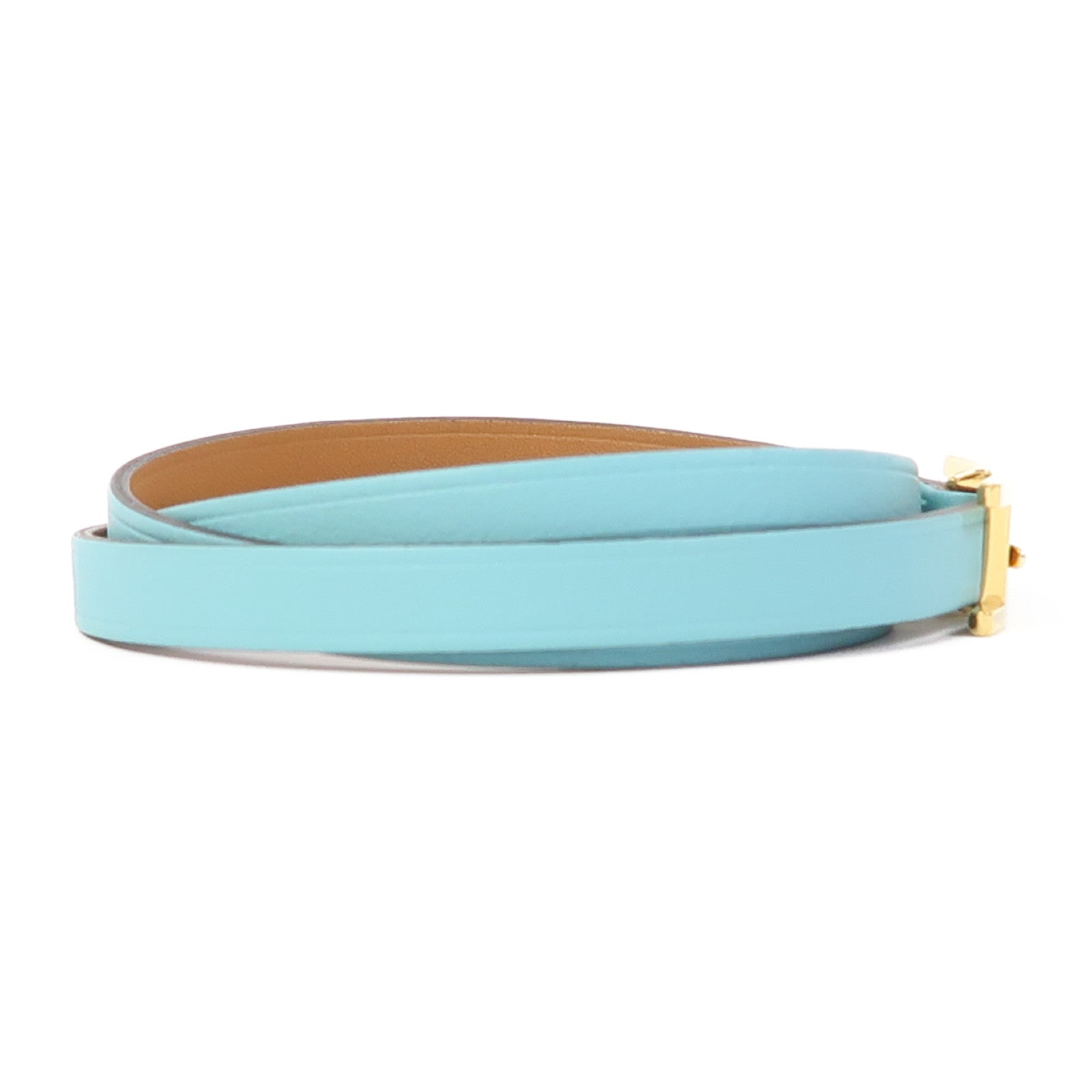 HERMES Swift皮革Behapi Double Tour Bracelet手鐲聖西爾藍色