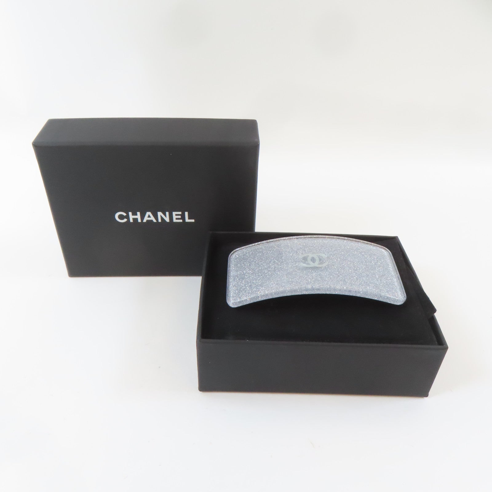 CHANEL 【激減優惠】PVC Barrette髮夾銀色
