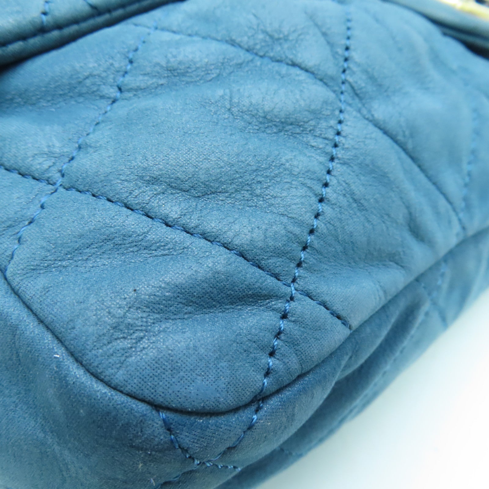 CHANEL 【激減優惠】牛皮皮革Chic Quilt Flap Bag金扣肩背袋藍色