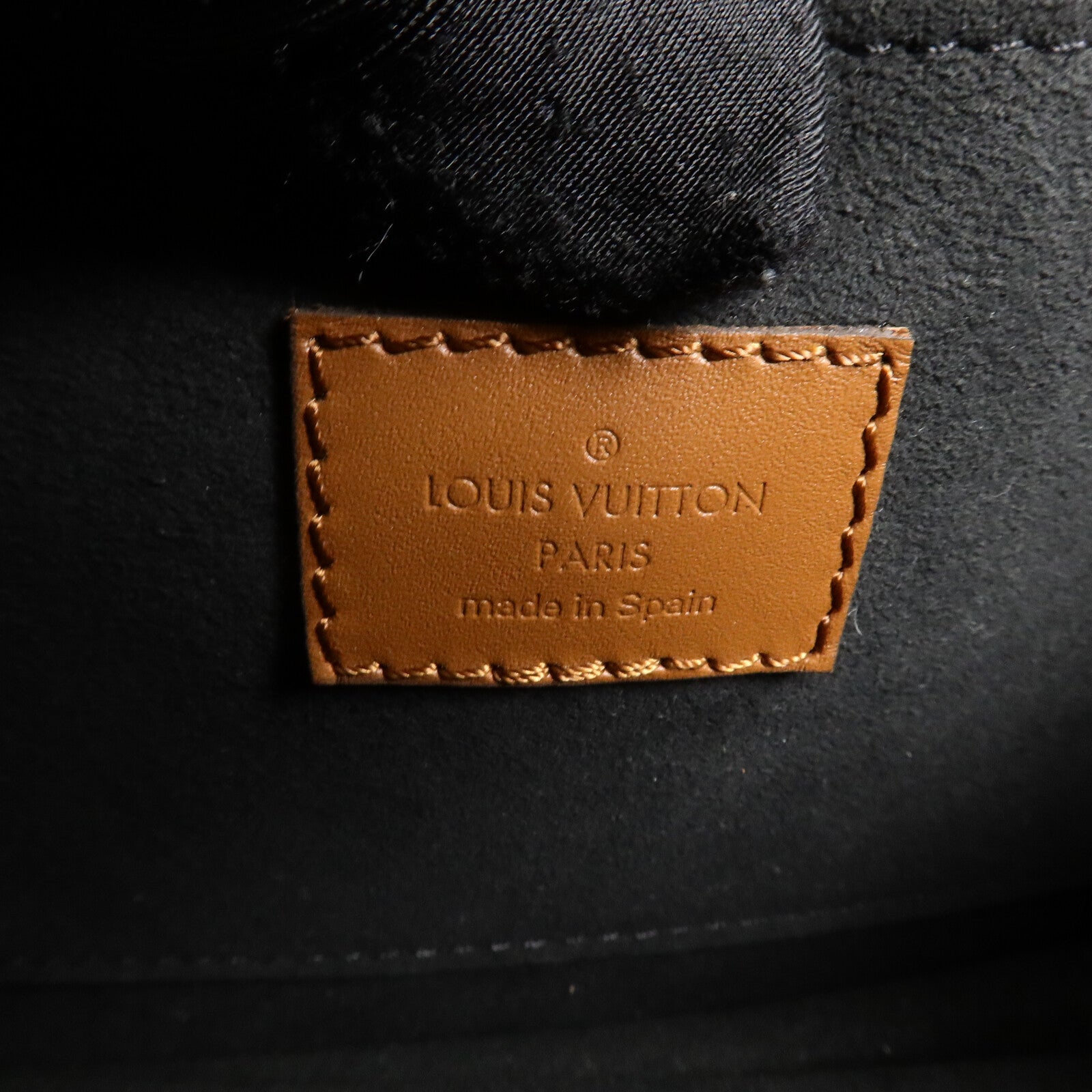 LOUIS VUITTON Monogram/Monogram Reverse Dauphine MM金扣手挽肩背兩用袋棕色