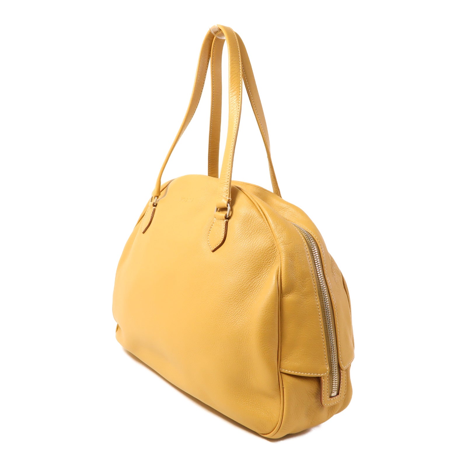 PRADA 牛皮皮革Shoulder Bag銀扣肩背袋