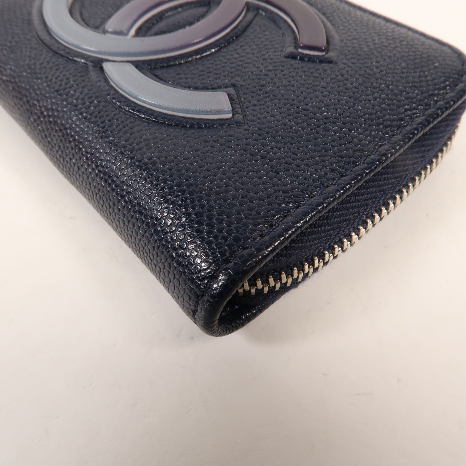 CHANEL 牛皮皮革Card Case銀扣卡片套