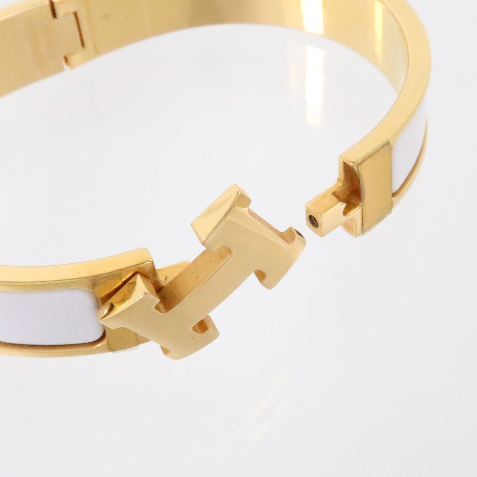 HERMES 金屬/琺瑯Clic H Bracelet金扣手鏈