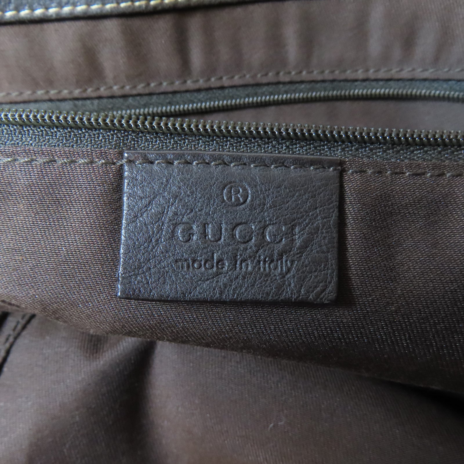 GUCCI 【激減優惠】帆布Shoulder Bag金扣肩背袋啡色