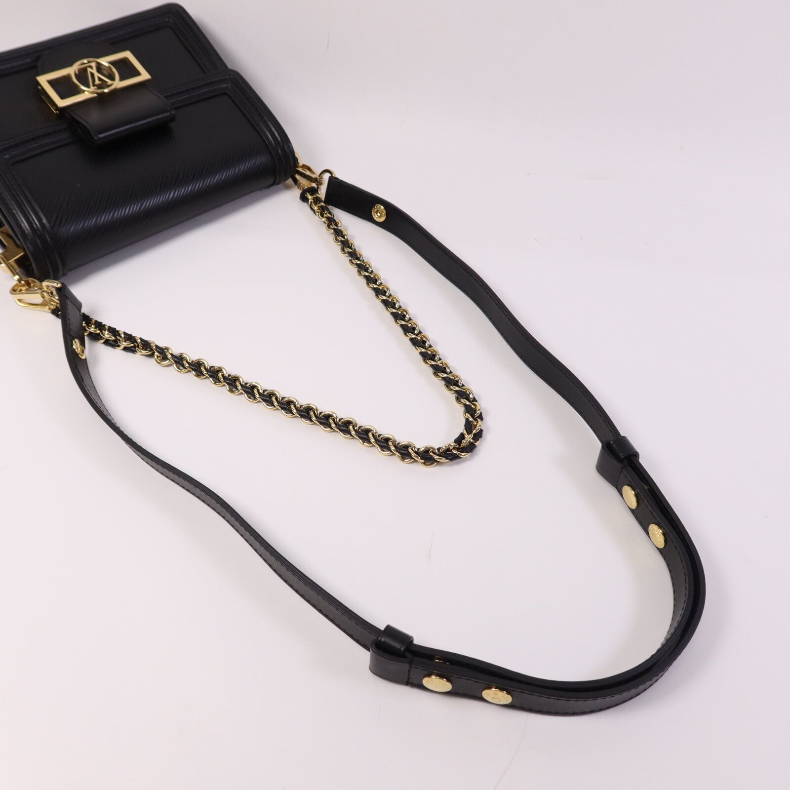 LOUIS VUITTON Epi Mini Dauphine 金扣肩背兩用袋