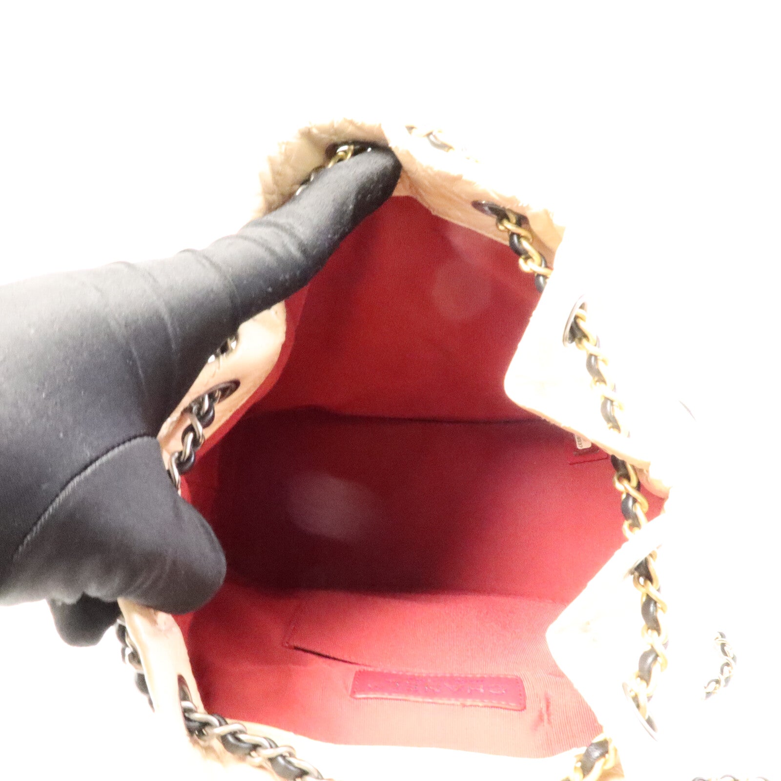 CHANEL 牛皮皮革Gabrielle BackPack鏈帶背包