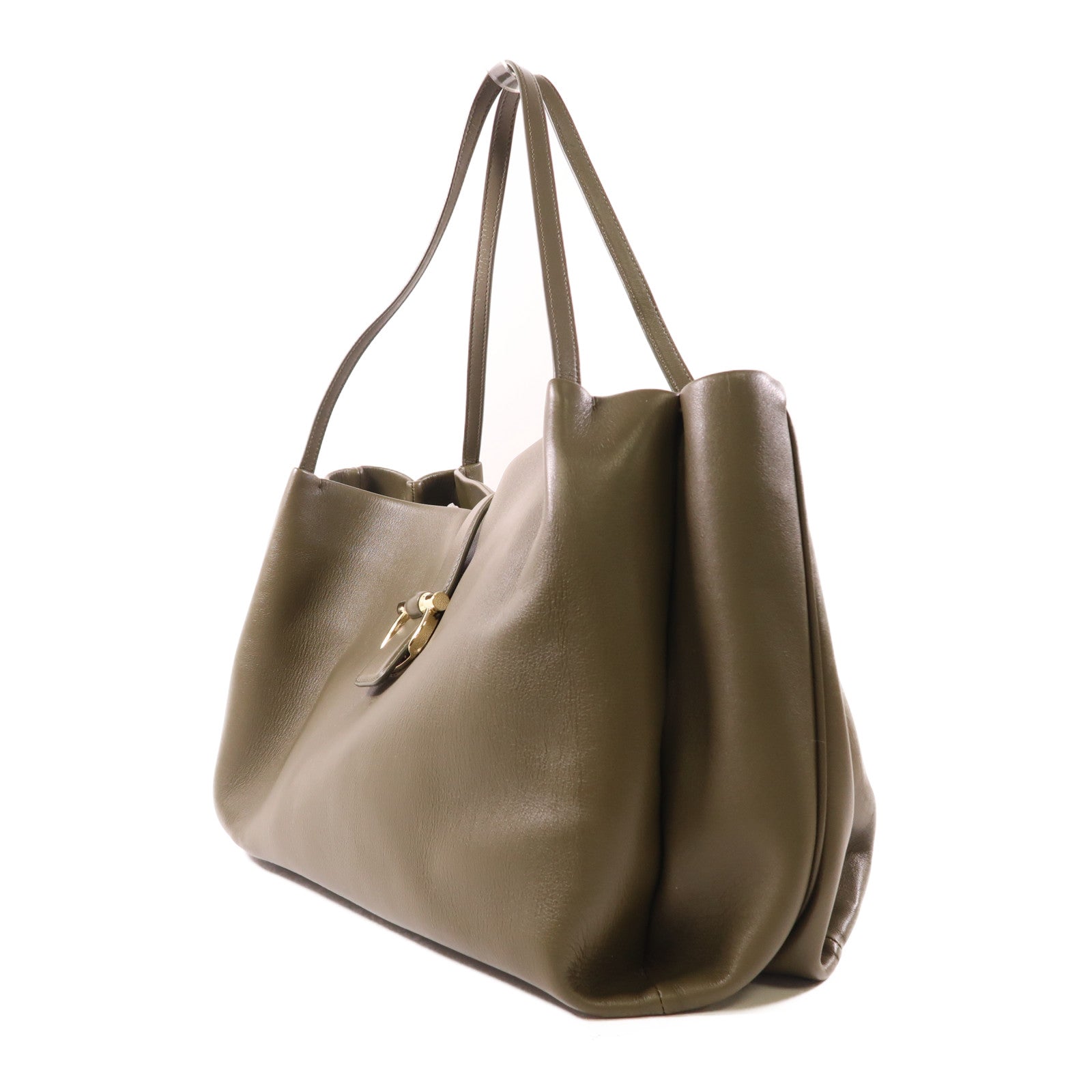 Salvatore Ferragamo 羊皮皮革Shoulder Tote銀扣肩背袋