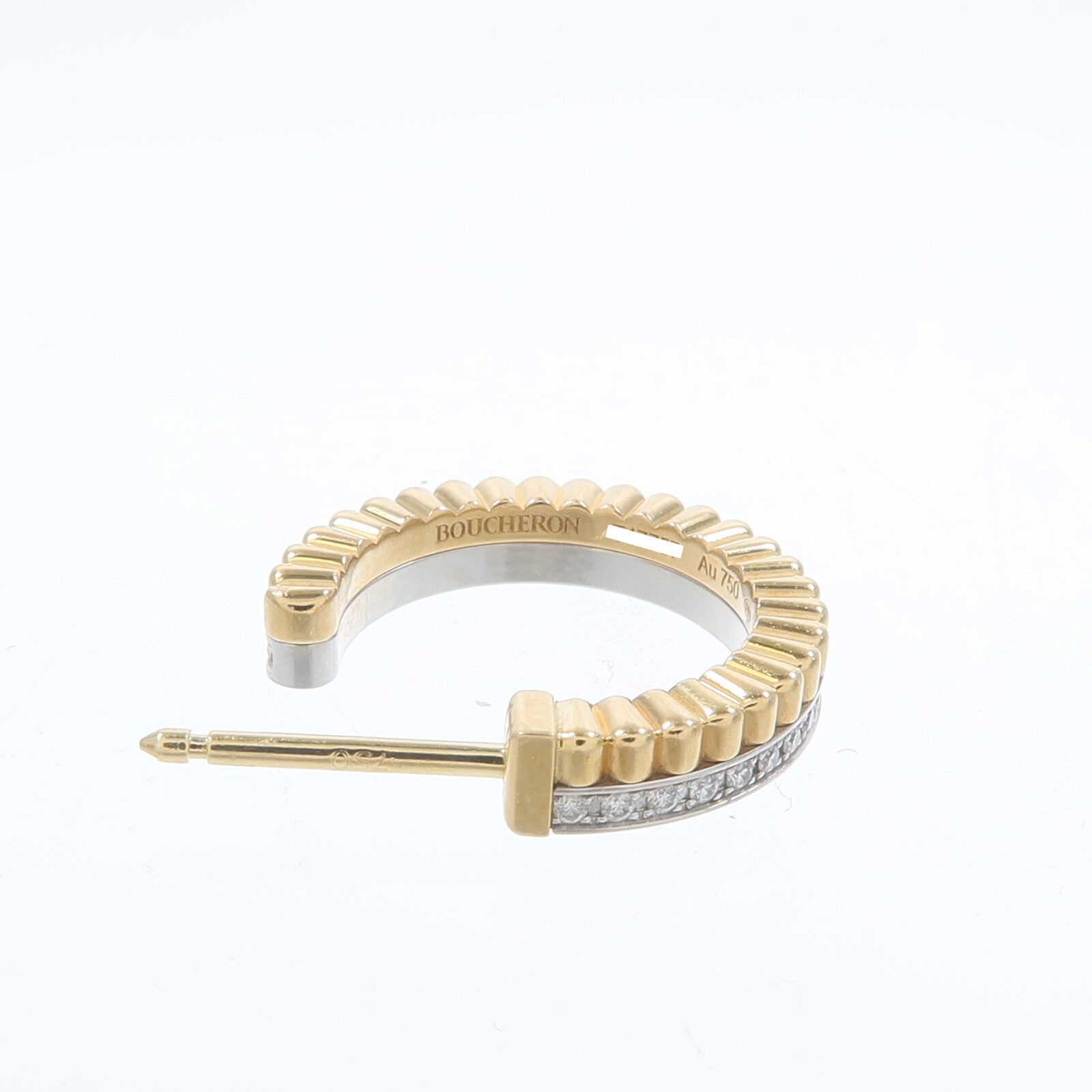 Boucheron 18K黃金/白金Quatre Radiant Hoop Earrings耳環