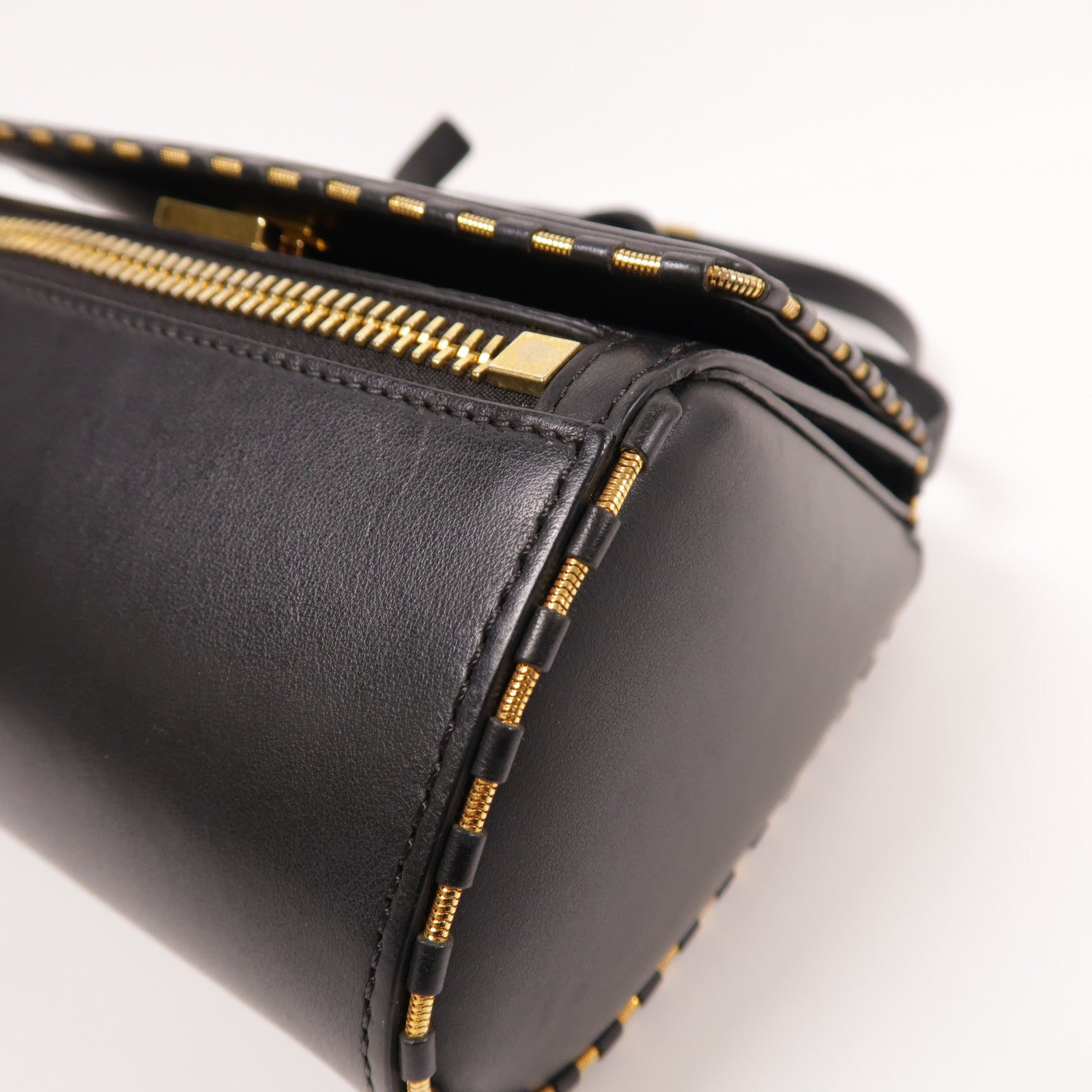 GIVENCHY GHW Pandora Box Shoulder Bag Calfskin Leather Black