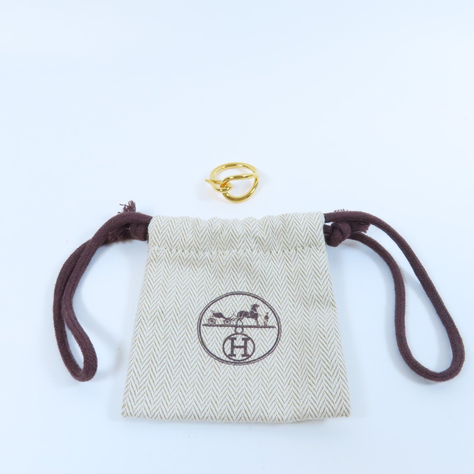 HERMES 【激減優惠】金屬Scarf Ring圍巾環金色