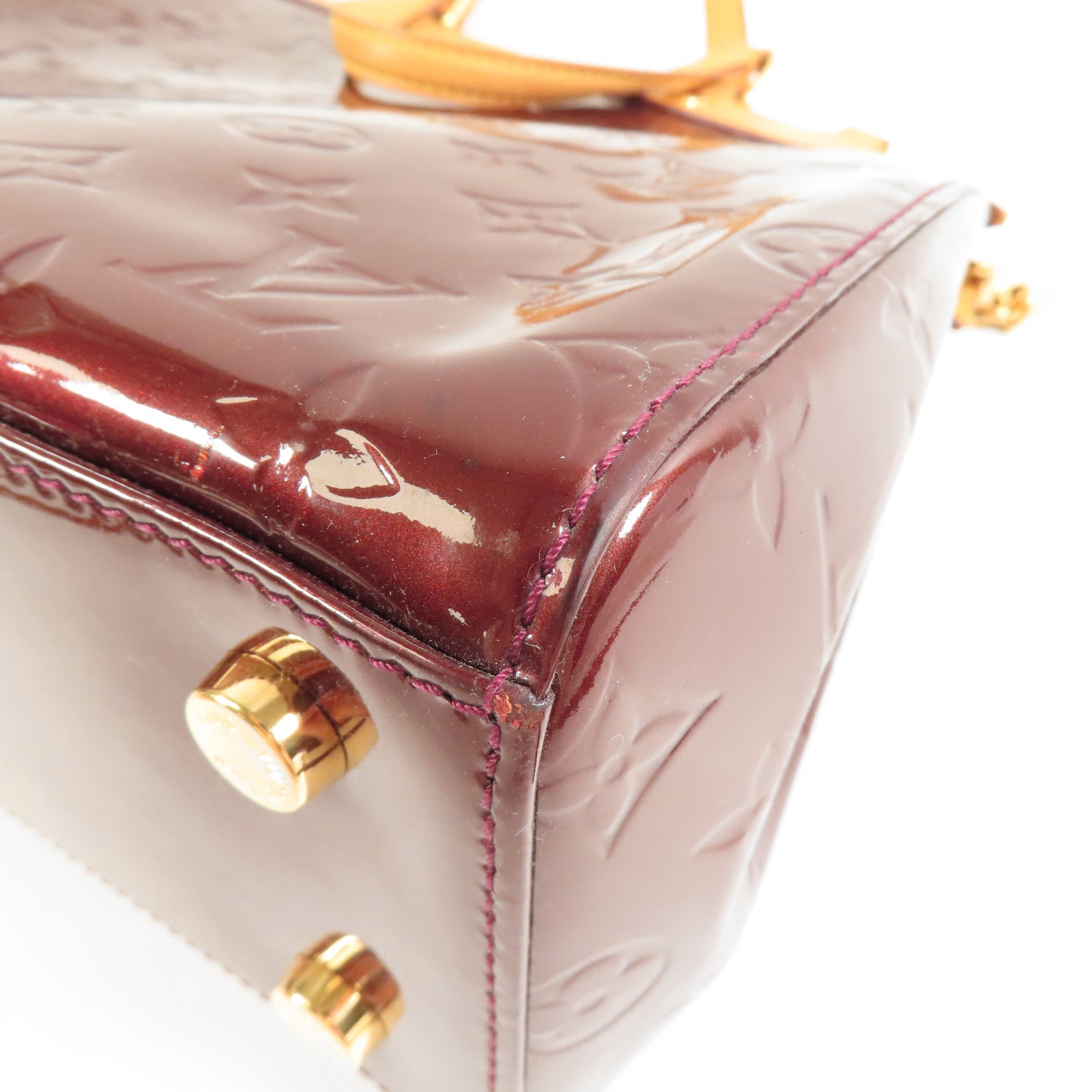 LOUIS VUITTON Vernis Brea MM金扣手挽肩背兩用袋
