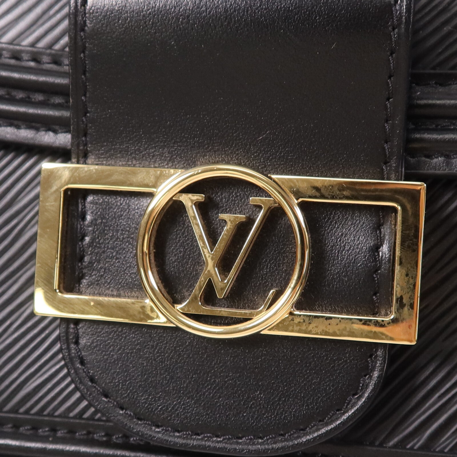 LOUIS VUITTON Epi Mini Dauphine 金扣肩背兩用袋
