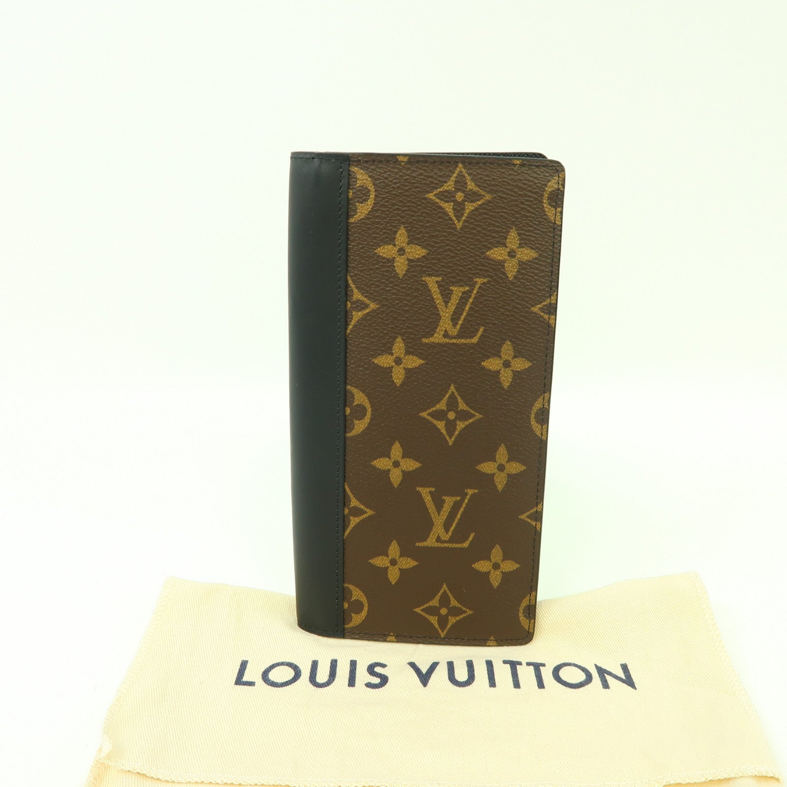 LOUIS VUITTON 【激減優惠】Monogram Portefeuille Brazza銀扣長錢包啡色