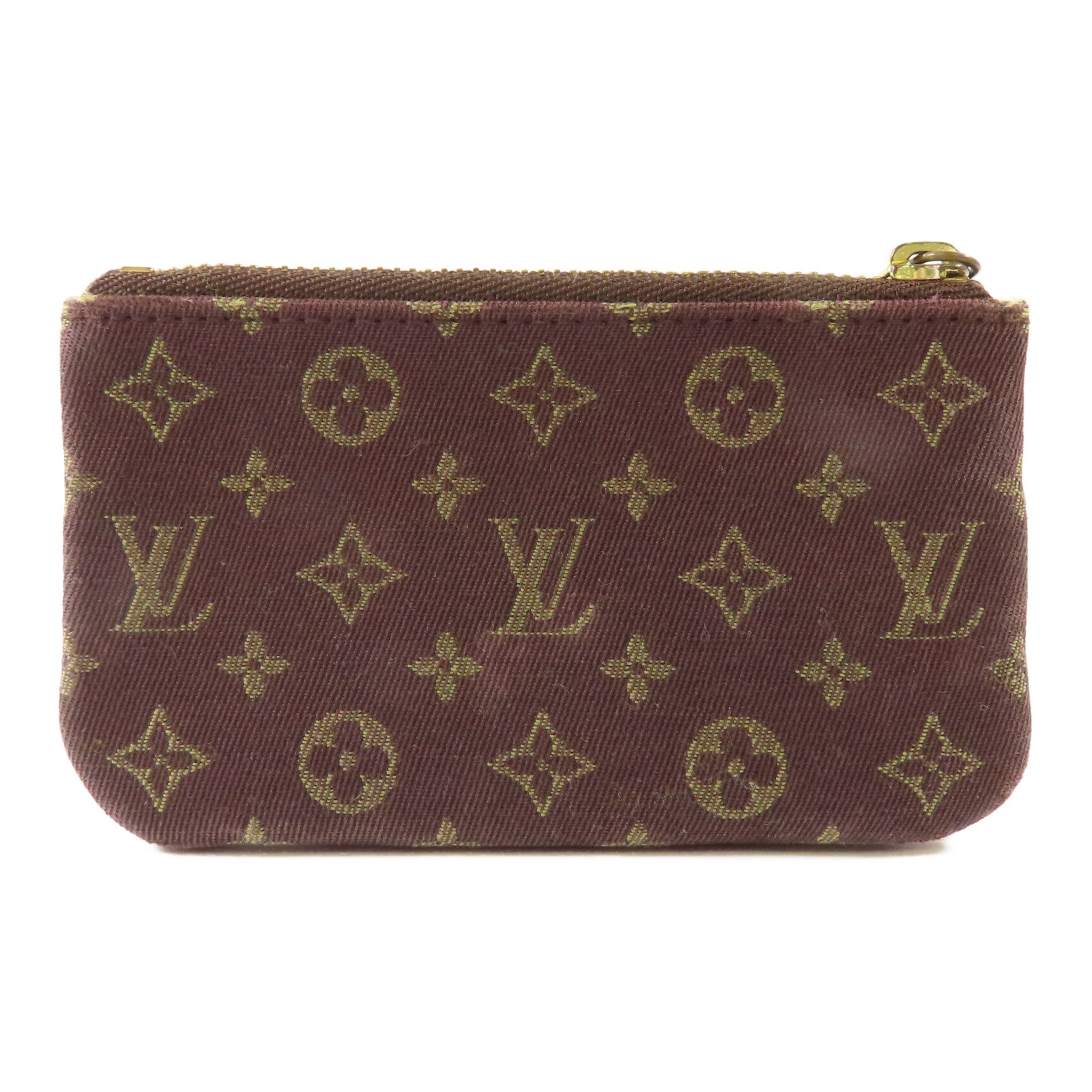 LOUIS VUITTON Monogram Mini Lin  Pochette Cles Coin Case