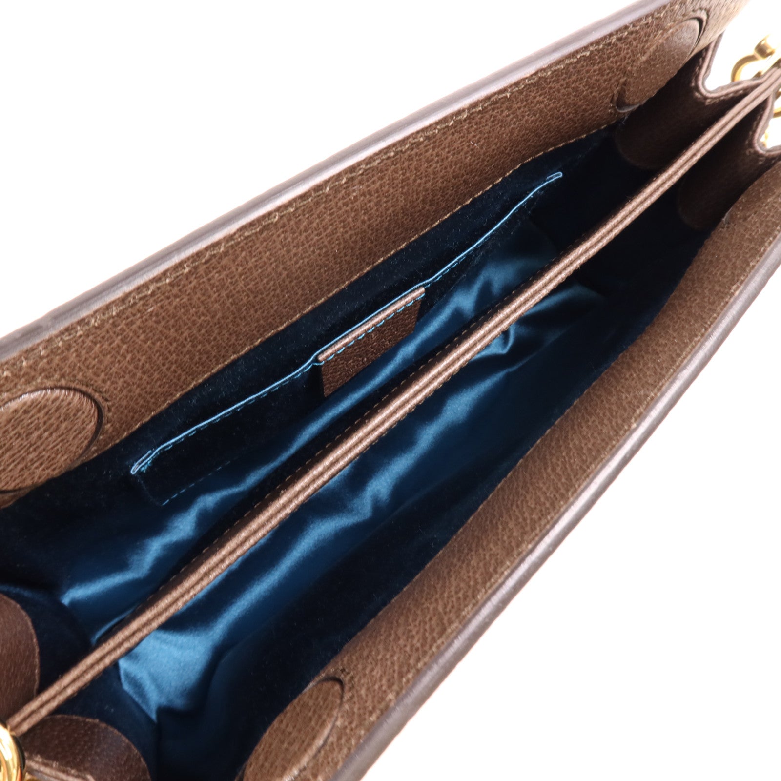 GUCCI 塗層帆布/牛皮皮革Shoulder Bag金扣鏈帶肩背袋