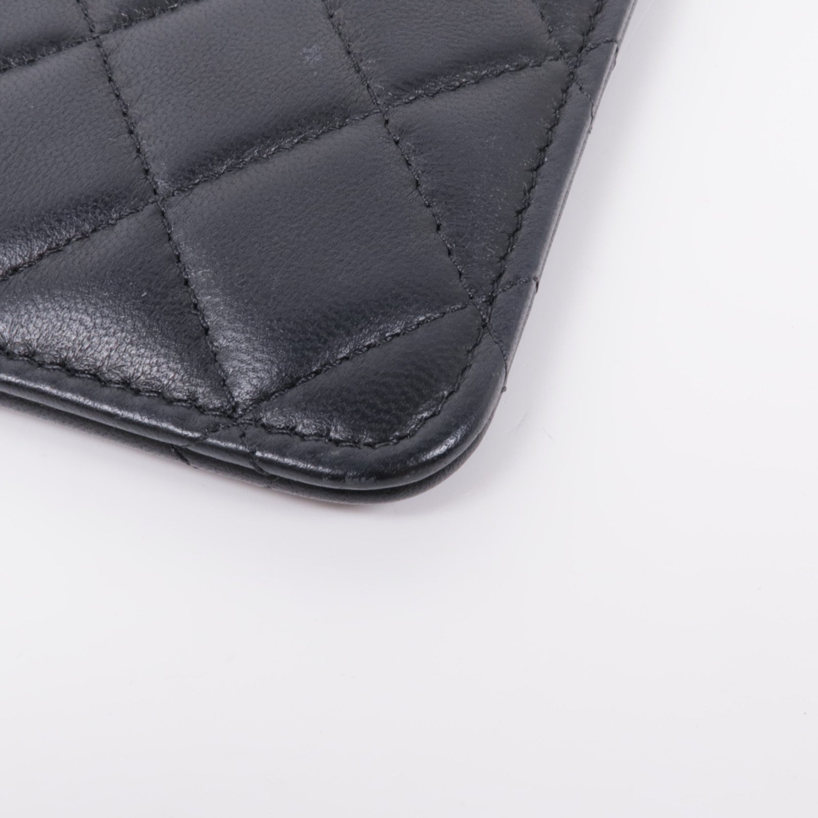 CHANEL 羊皮皮革Pouch銀扣手拿包