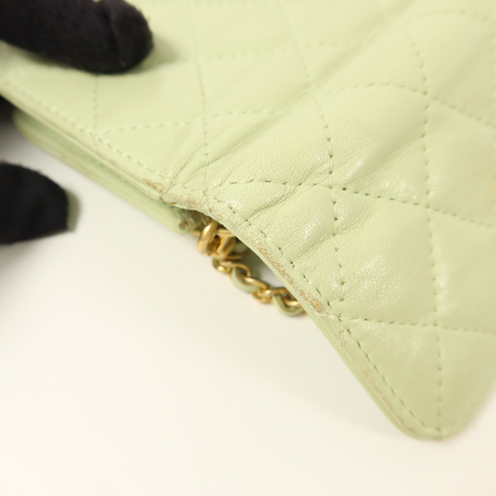 CHANEL 羊皮皮革Pearl Crush Mini Flap Bag鏈帶肩背袋